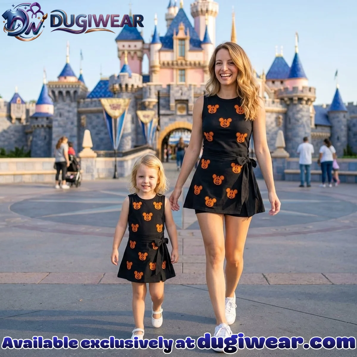 Halloween Mickey Athletic Dress - Tennis Dress Skirt, Disney Park Vacation Outfit, Halloween Mickey Skort Dress