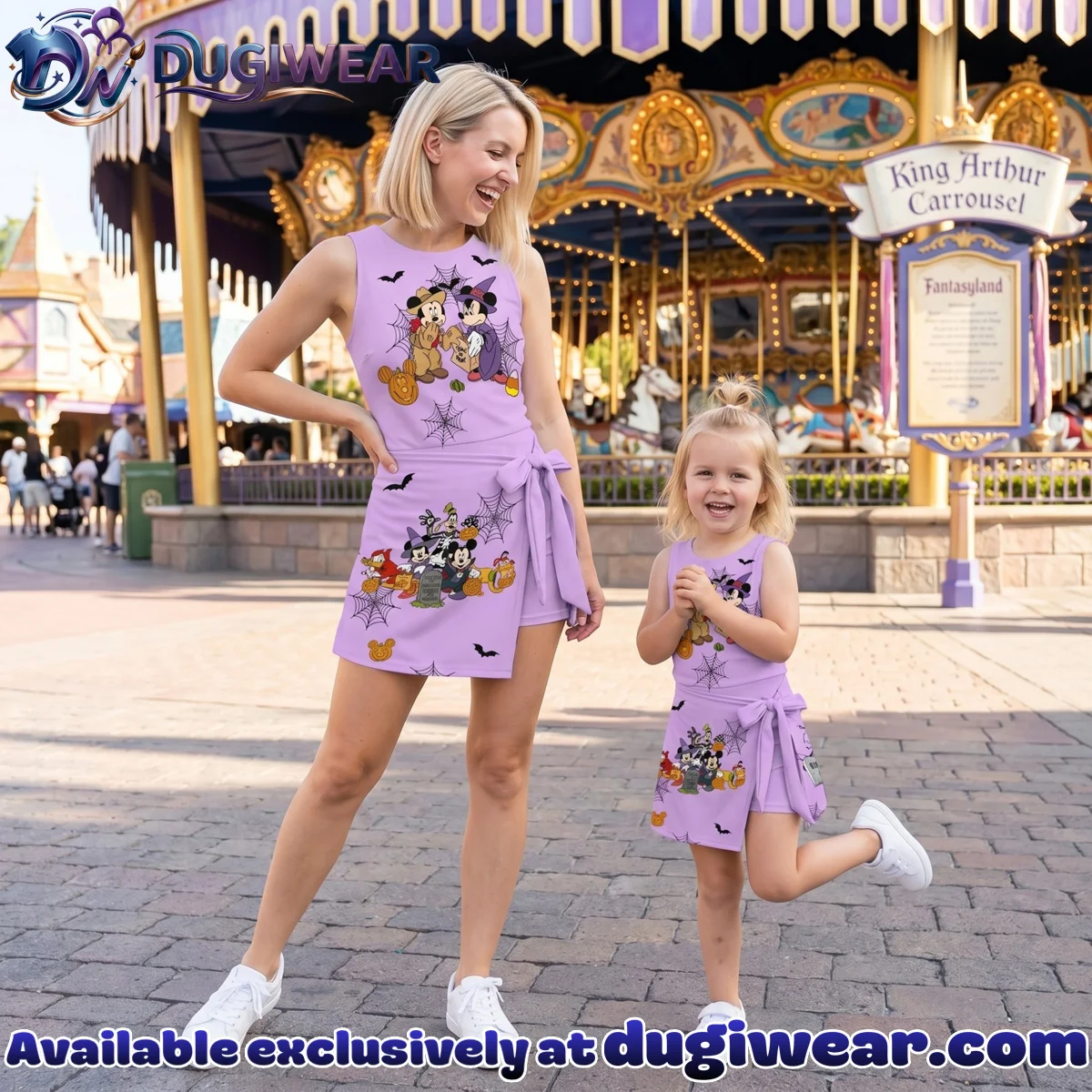Halloween Mickey & Friends Athletic Dress - Tennis Dress Skirt, Mickey Minnie Matching Halloween Outfit