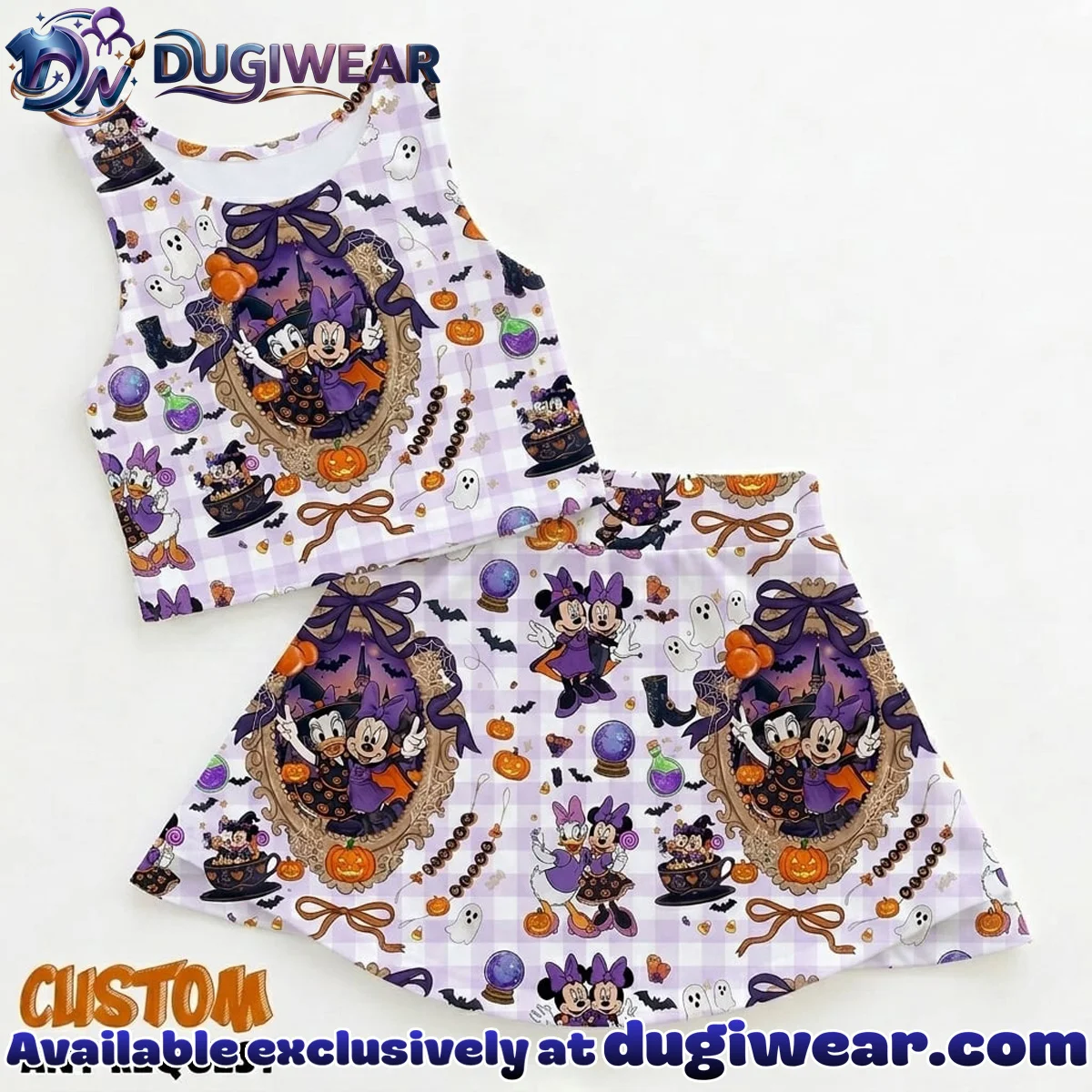 Halloween Mickey Matching Dress Set, Mom And Me Outfit, Disney Park Vacation Clothes