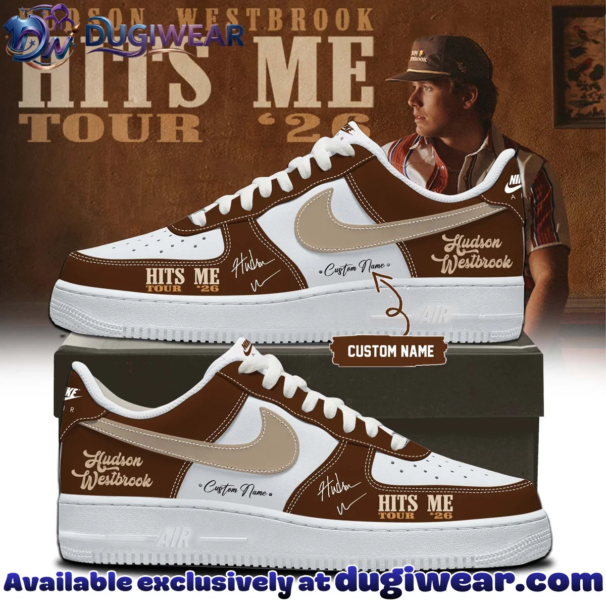 Hudson Westbrook Hits Me Tour Signature Custom Air Force 1 & Jordan 1 Shoes [Batch 10]