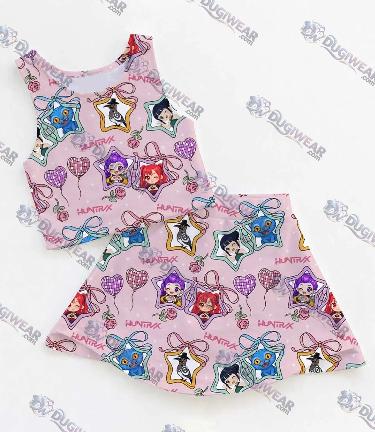 K-Pop Demon Hunters Dress Set, Rumi Inspired Girls Vacation Outfit
