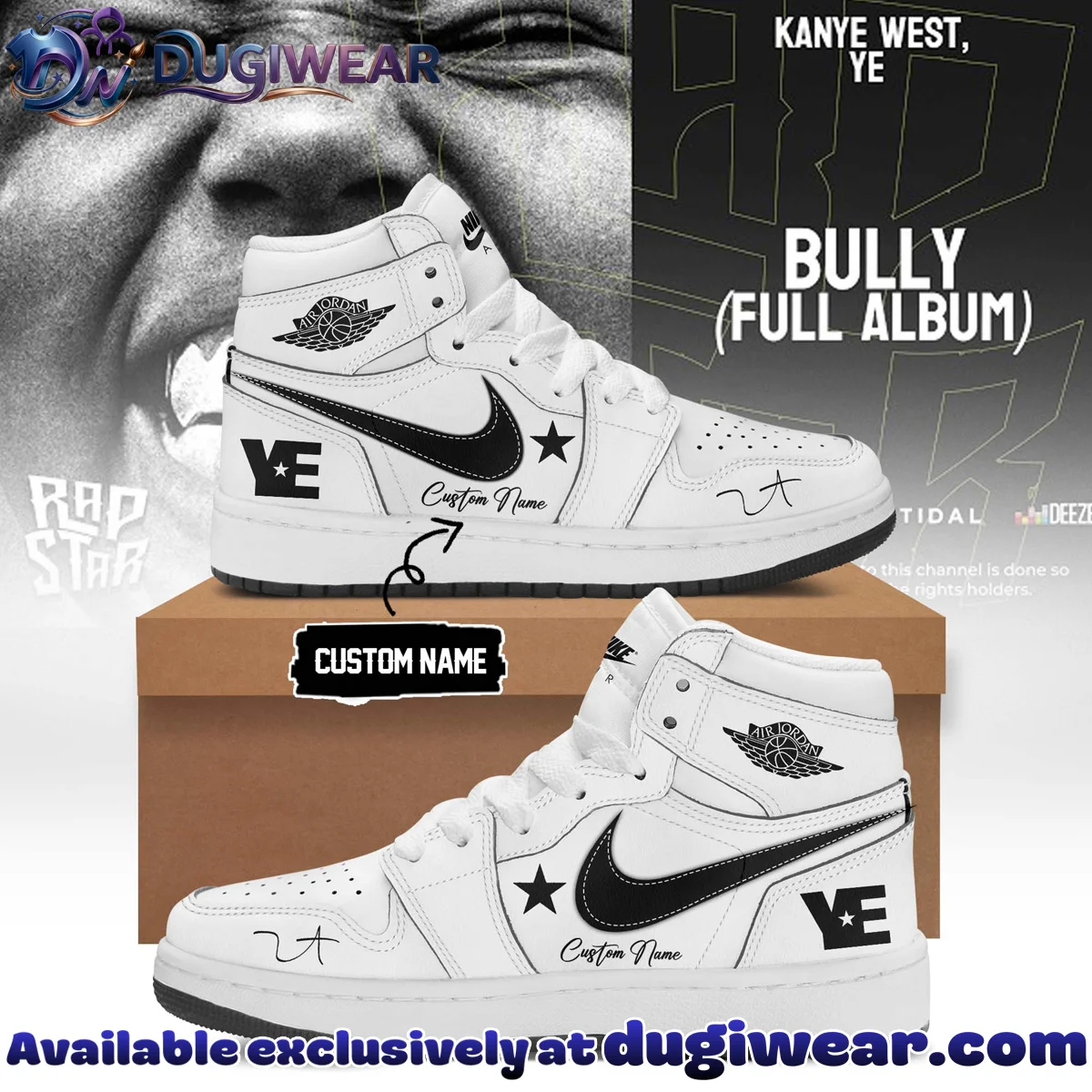 Kanye West Ye Live Concert Tour Custom Air Force 1 & Jordan 1 Shoes [Batch 24]