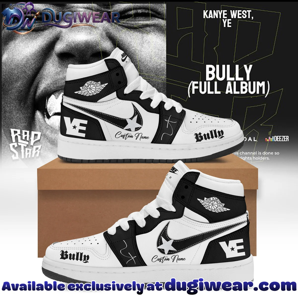 Kanye West Ye Live Concert Tour Custom Air Force 1 & Jordan 1 Shoes [Batch 3]