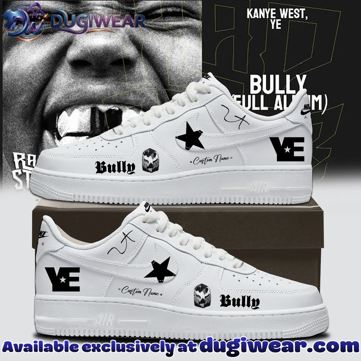 Kanye West Ye Live Concert Tour Custom Air Force 1 & Jordan 1 Shoes [Drop 27]