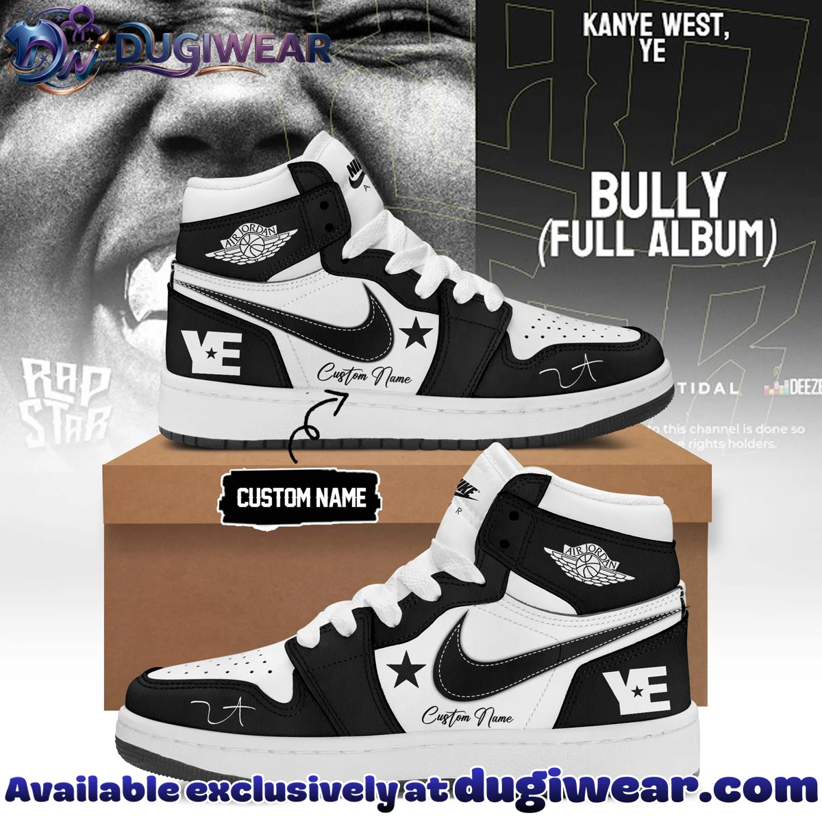 Kanye West Ye Live Concert Tour Custom Air Force 1 & Jordan 1 Shoes - Part 8