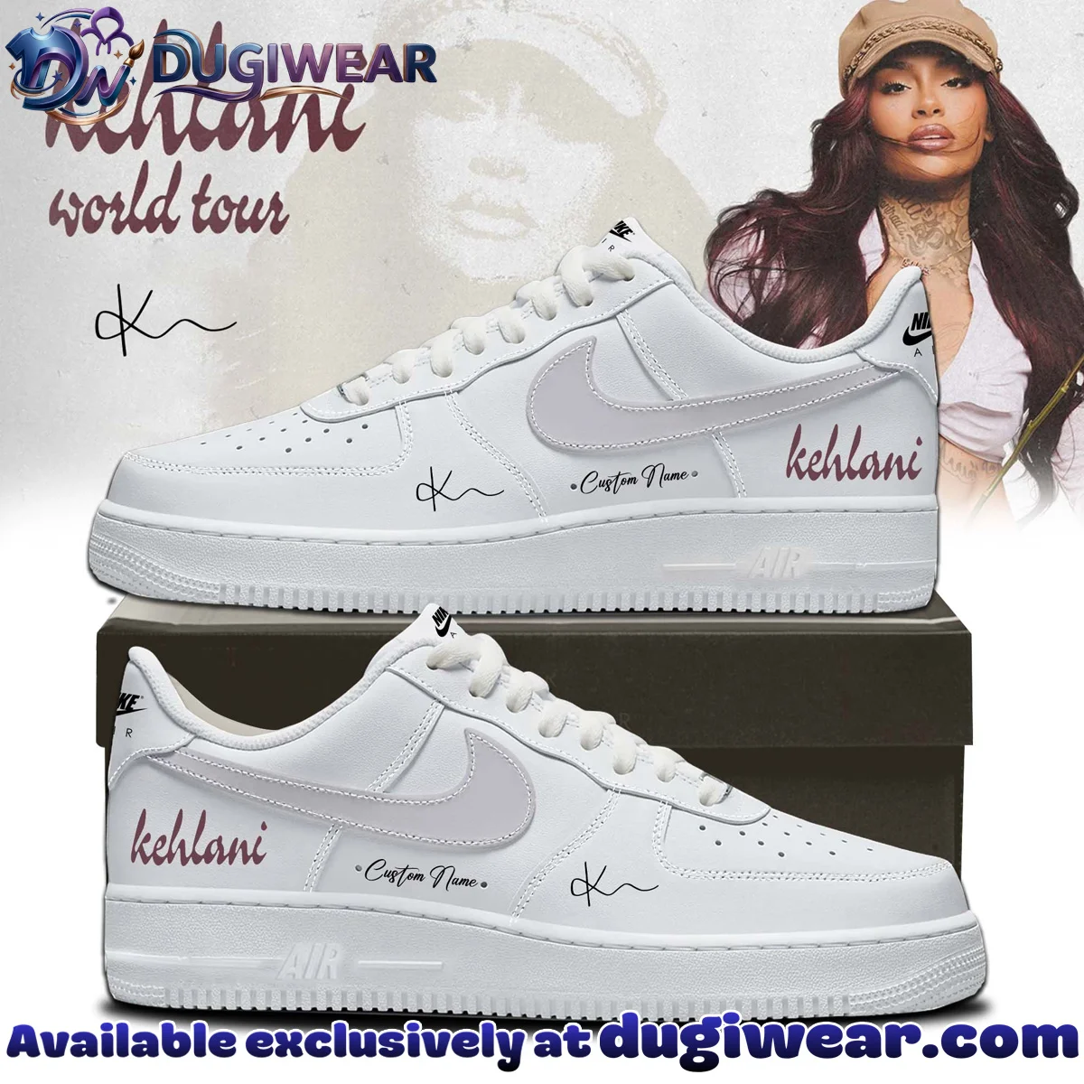 KEHLANI Custom Air Force 1 & Jordan 1 Shoes (Release 15)