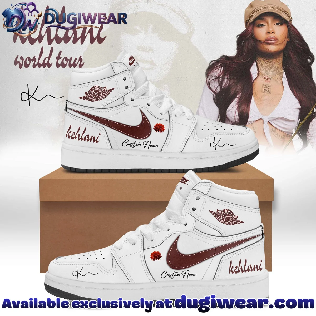 KEHLANI Custom Air Force 1 & Jordan 1 Shoes - Series 10