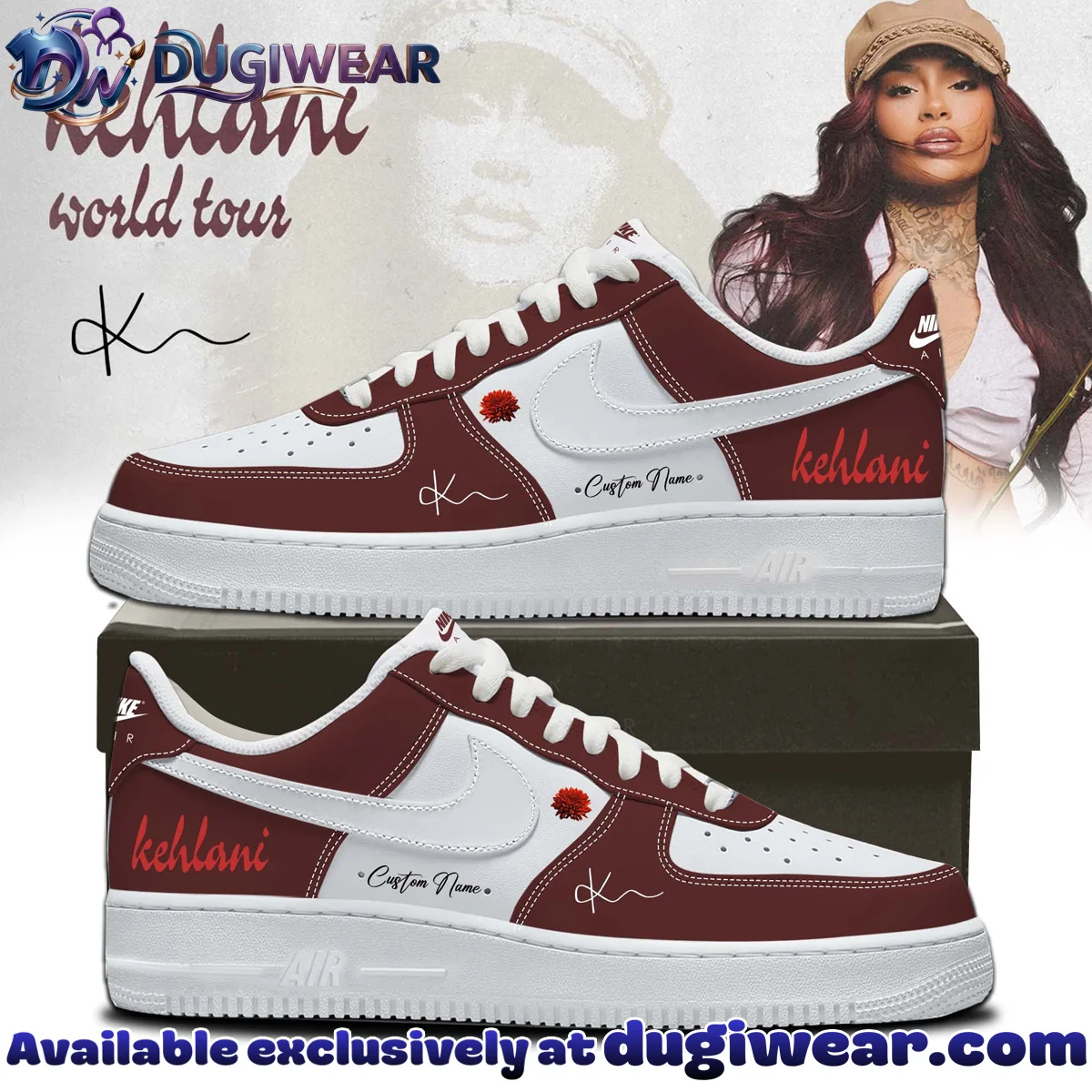 KEHLANI Custom Air Force 1 & Jordan 1 Shoes (Style 12)