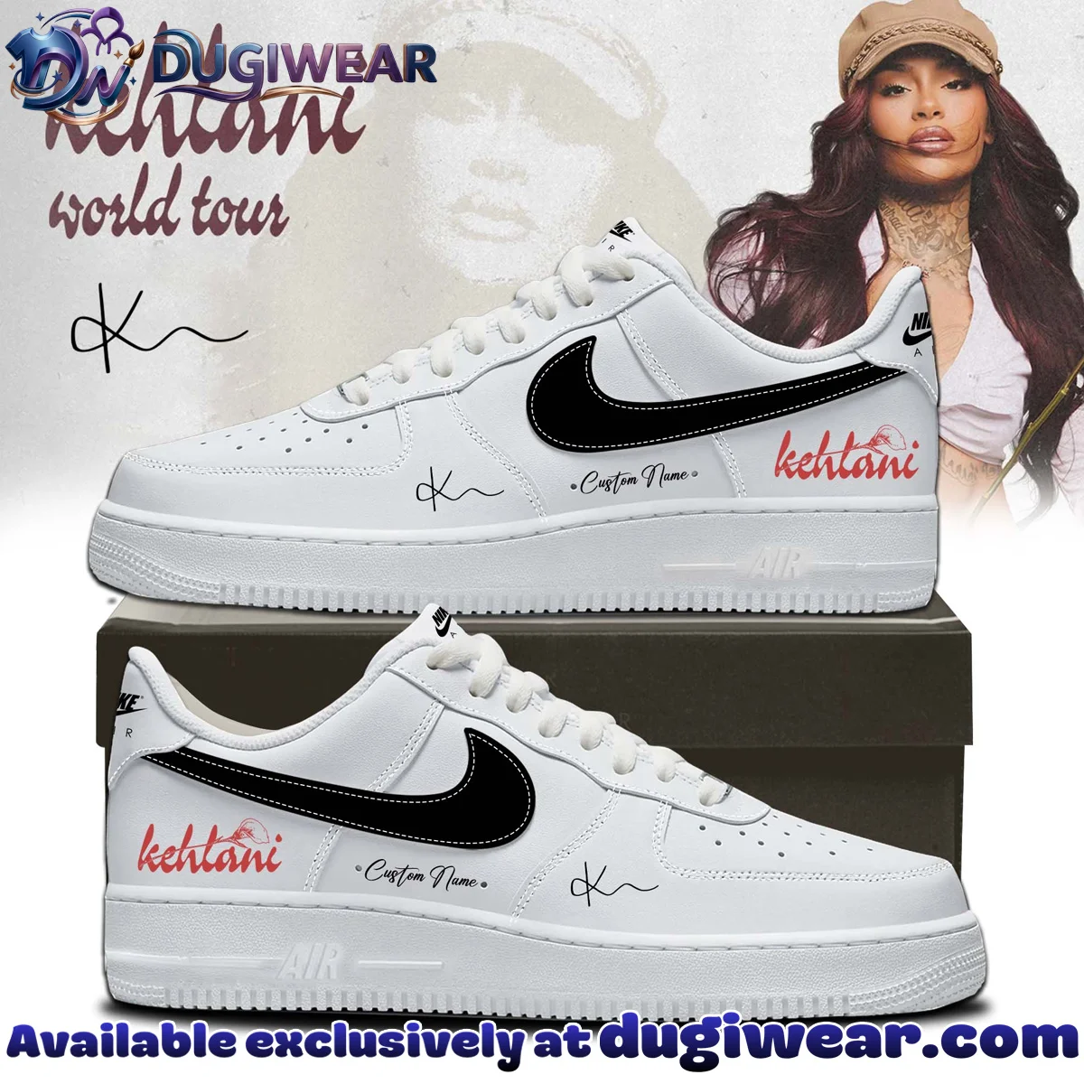 KEHLANI World Tour Custom Air Force 1 & Jordan 1 Shoes [Drop 7]