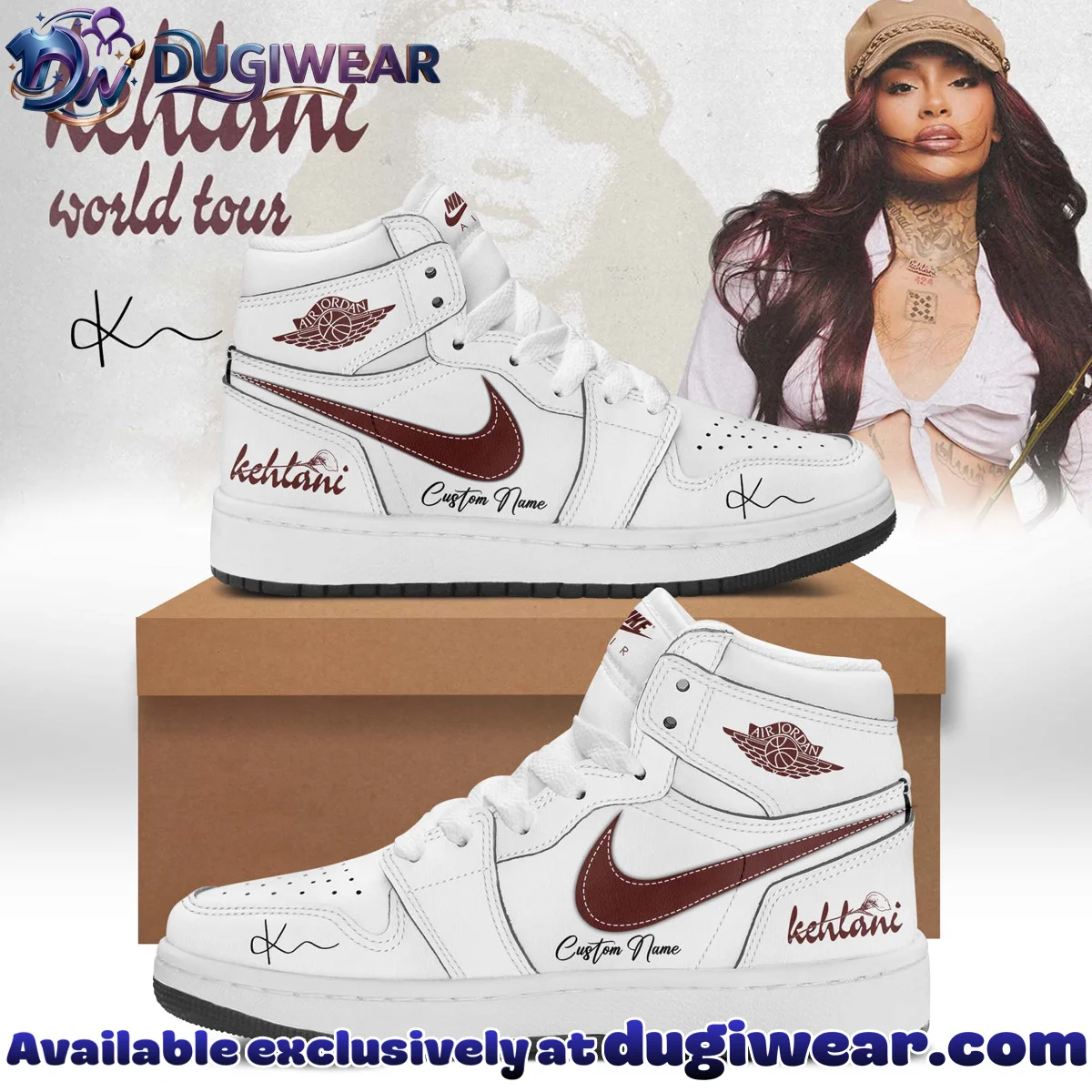 KEHLANI World Tour Custom Air Force 1 & Jordan 1 Shoes - Variant 3