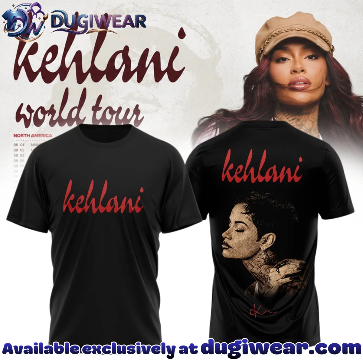 Kehlani World Tour Signature T-Shirt & Hoodie - Variant 39