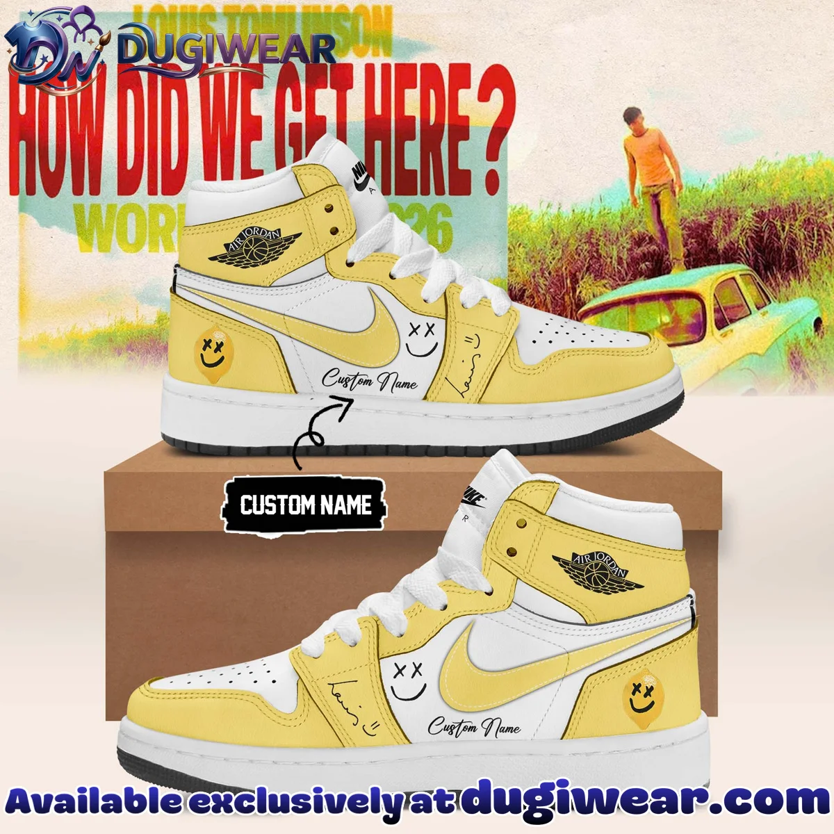 Louis Tomlinson How Did We Get Here Tour Custom Air Force 1 & Jordan 1 Shoes (Design 2)