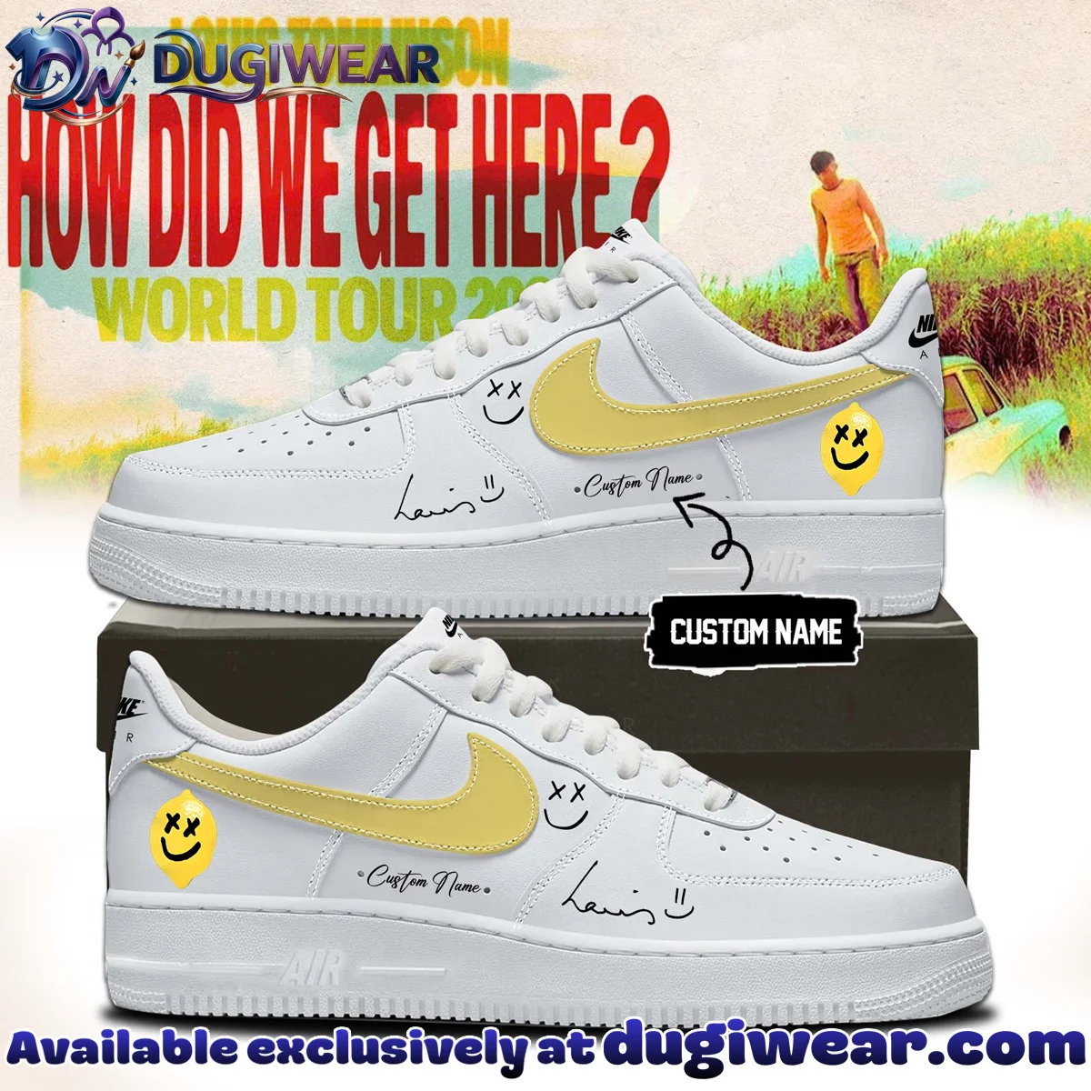 Louis Tomlinson How Did We Get Here Tour Custom Air Force 1 & Jordan 1 Shoes (Release 1)