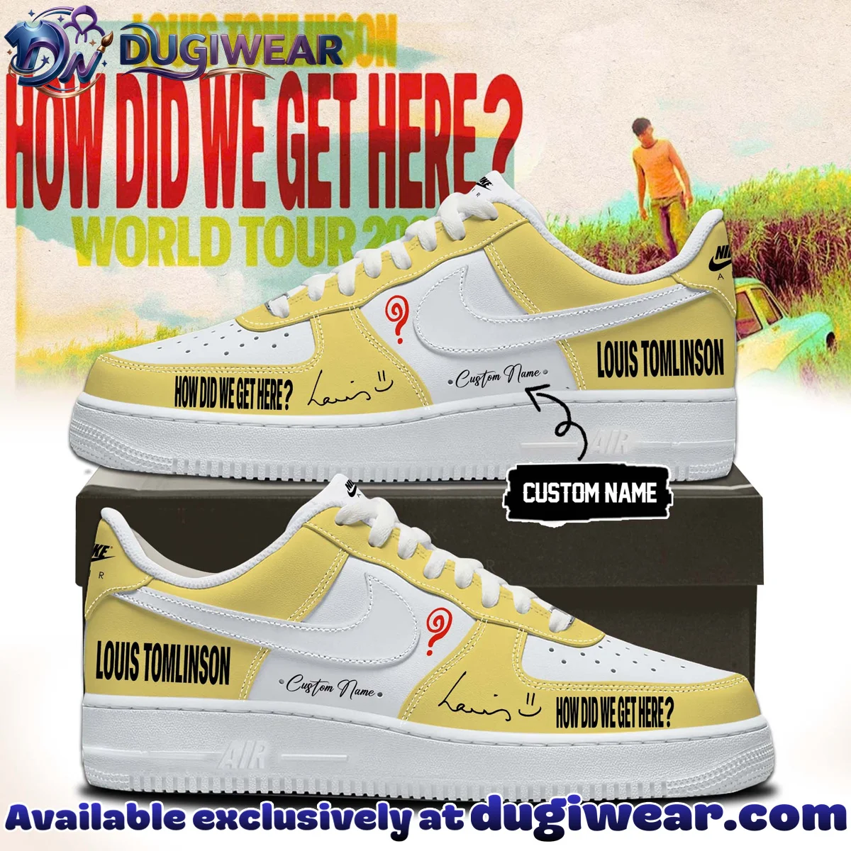 Louis Tomlinson How Did We Get Here Tour Custom Air Force 1 & Jordan 1 Shoes (Release 7)