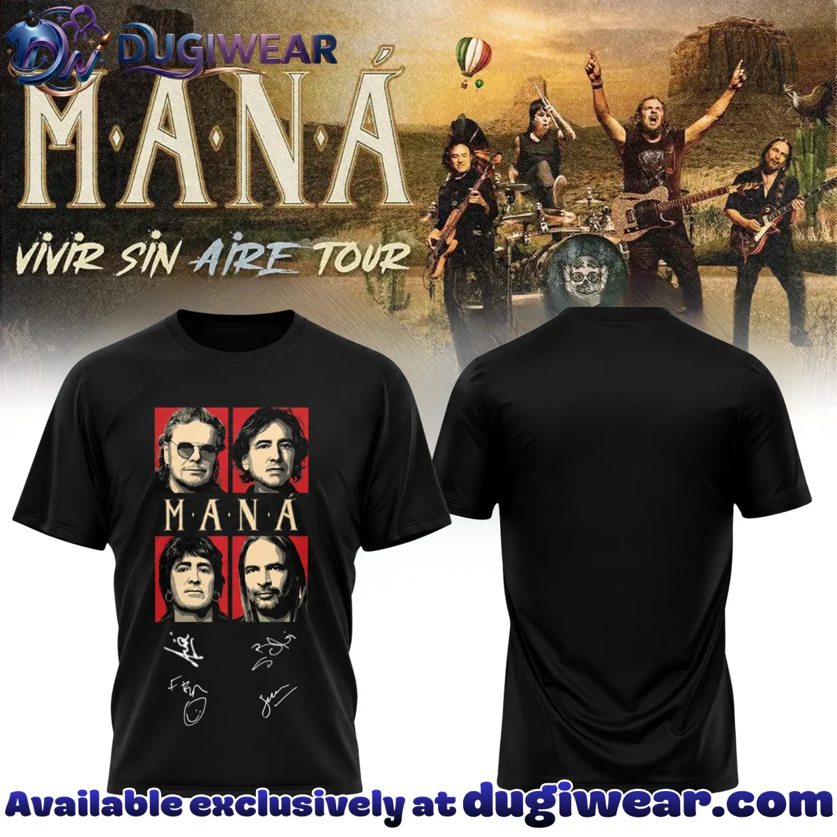 Maná Vivir Sin Aire Tour T-Shirt & Hoodie [Drop 24]