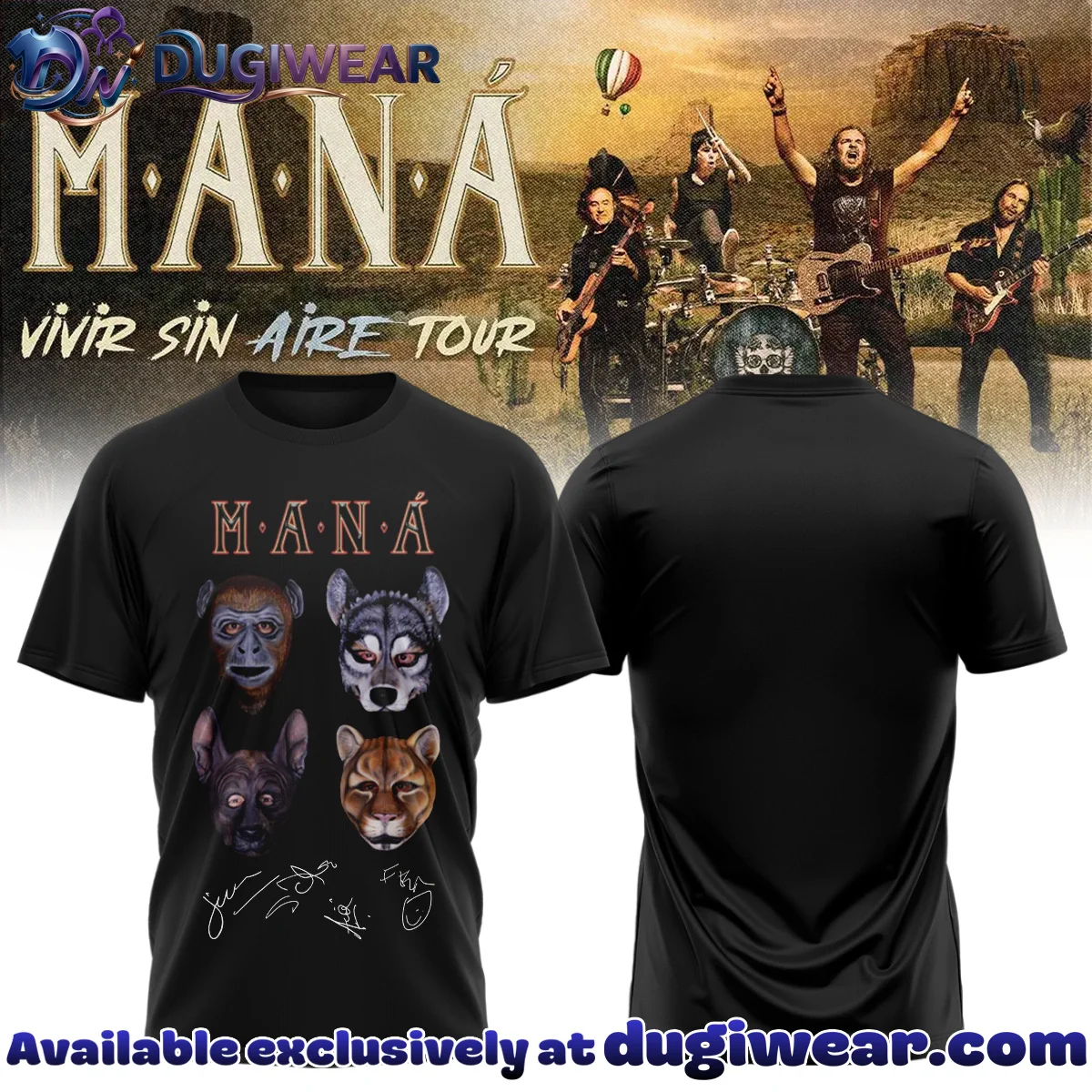 Maná Vivir Sin Aire Tour T-Shirt & Hoodie - Variant 22