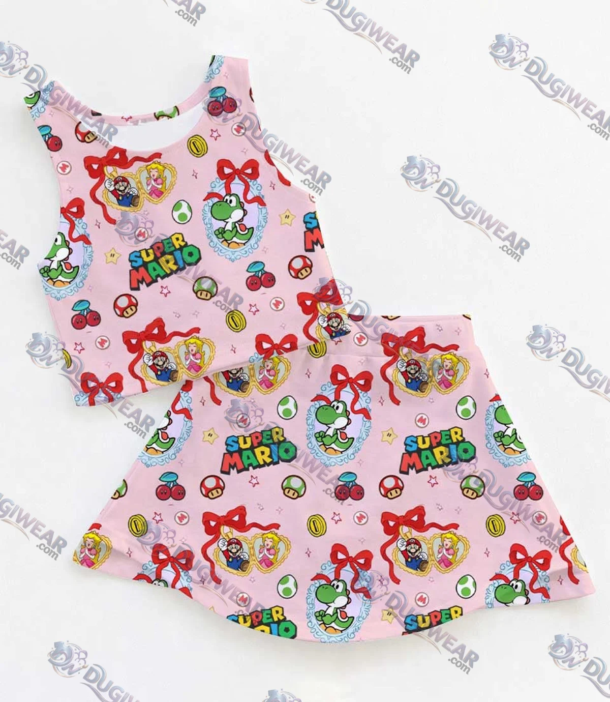 Mario Video Game Dress Set, Retro Gaming Cruise Vacation Outfit