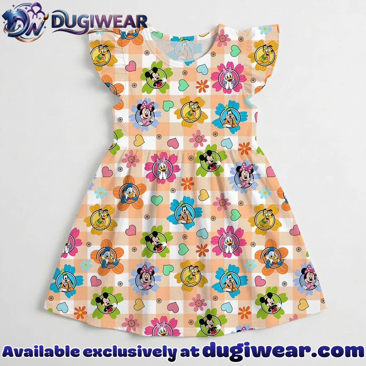 Mickey Friends Floral Mommy & Me Skater Dress, Mama Mini Garden Matching Outfit Mickey Friends Floral Mommy & Me Skater Dress, Mama Mini Garden Matching Outfit