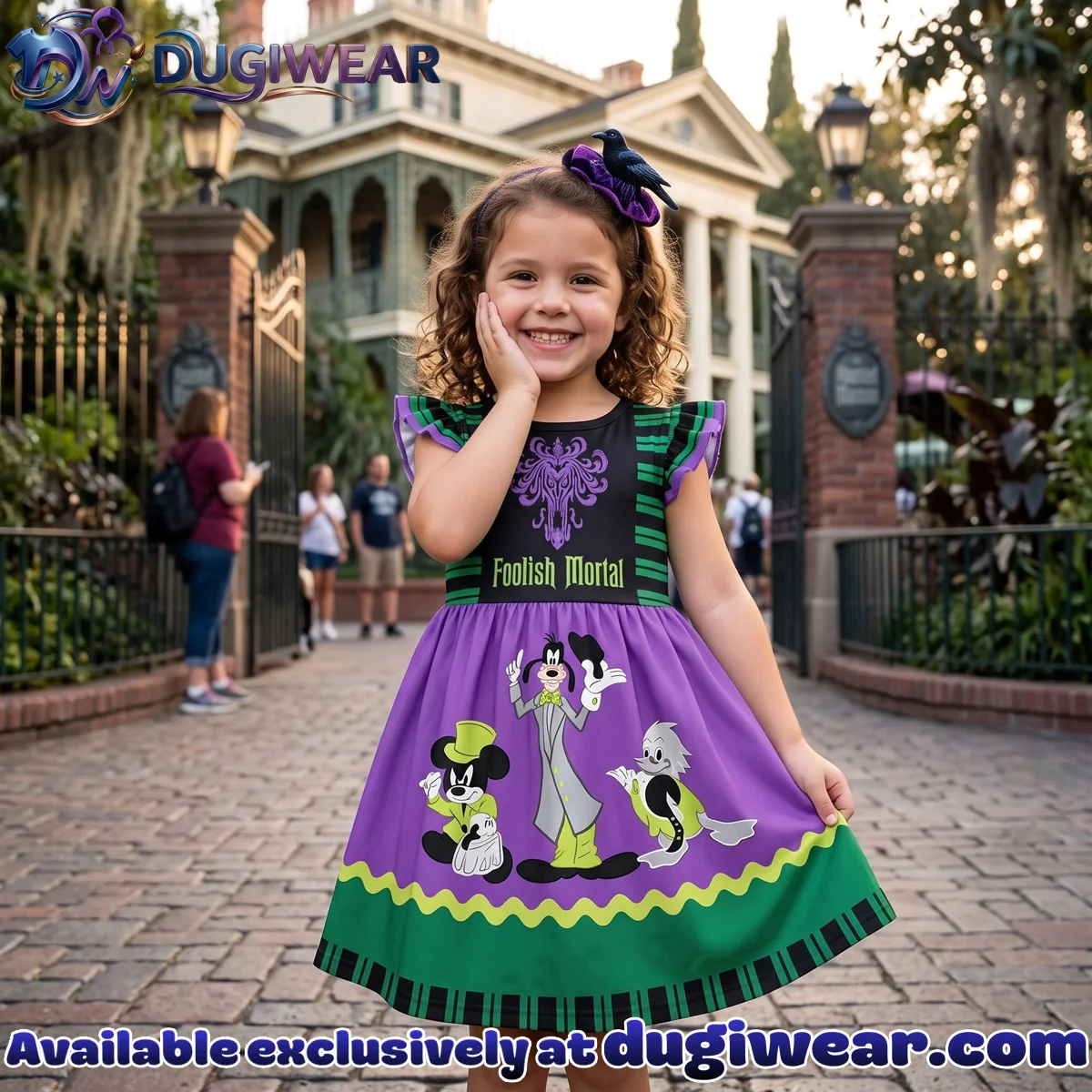 Mickey Friends Haunted Mansion Skater Dress, Disney Halloween Outfit