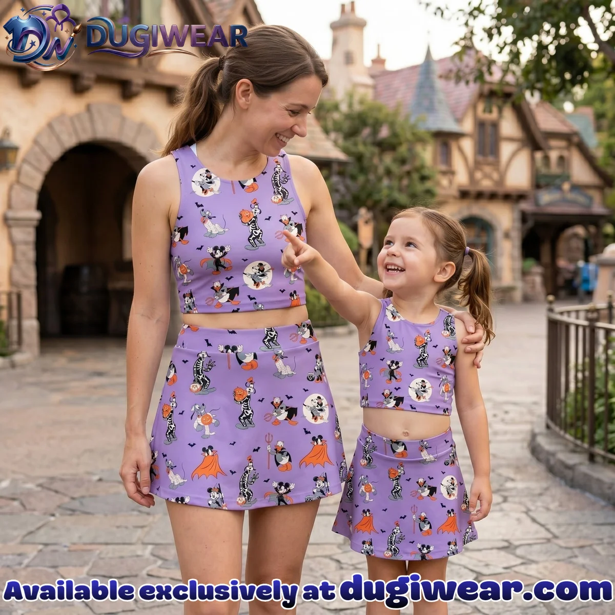 Mickey Halloween Dress Set, Disney Halloween Park Outfit, Mickey Mouse Girls Vacation Clothes Mickey Halloween Dress Set, Disney Halloween Park Outfit, Mickey Mouse Girls Vacation Clothes