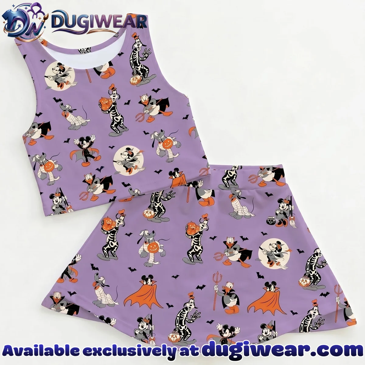 Mickey Halloween Dress Set, Disney Halloween Park Outfit, Mickey Mouse Girls Vacation Clothes