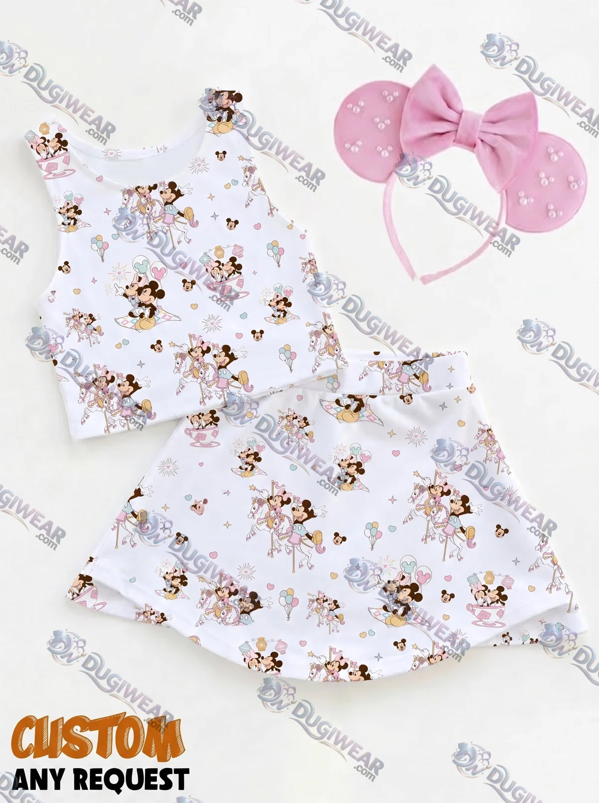 Mickey & Minnie Matching Dress Set, Mom And Me Outfit, Disney Park Vacation Clothes
