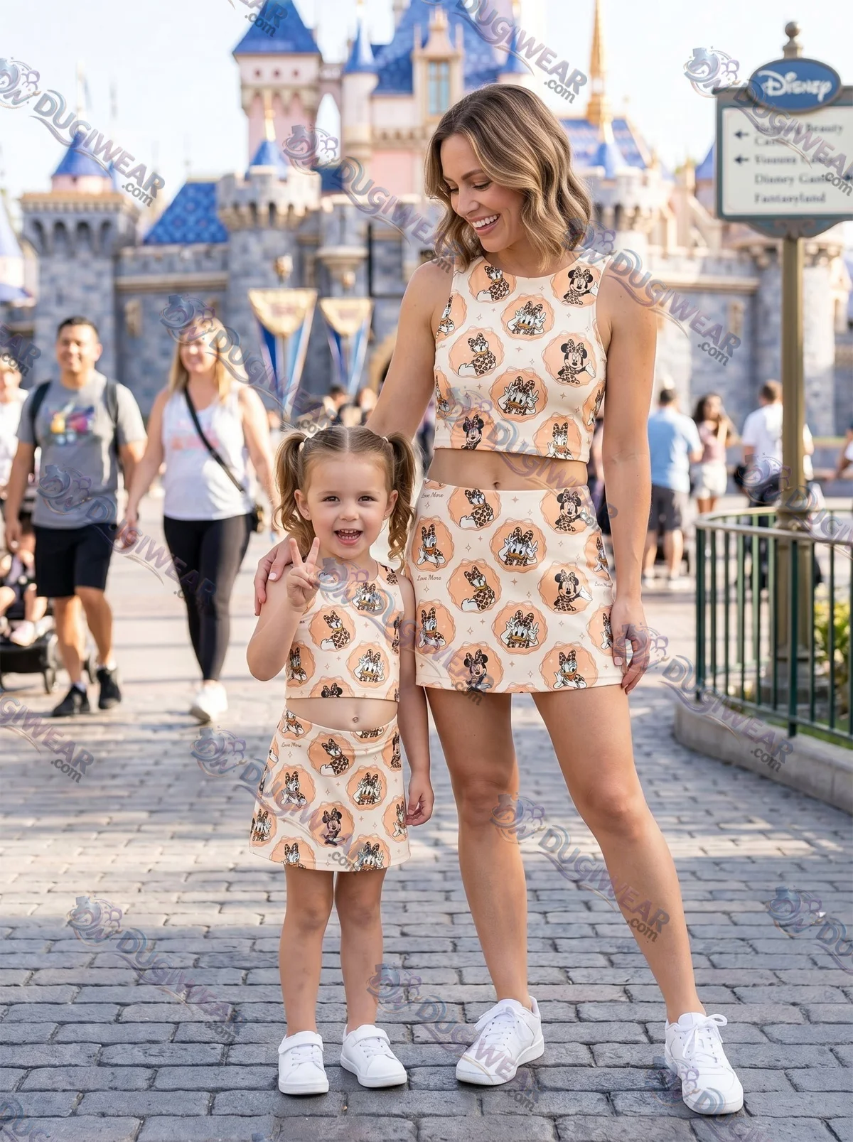 Minnie Mouse Matching Dress Set, Mom And Me Outfit, Disney Park Vacation Clothes