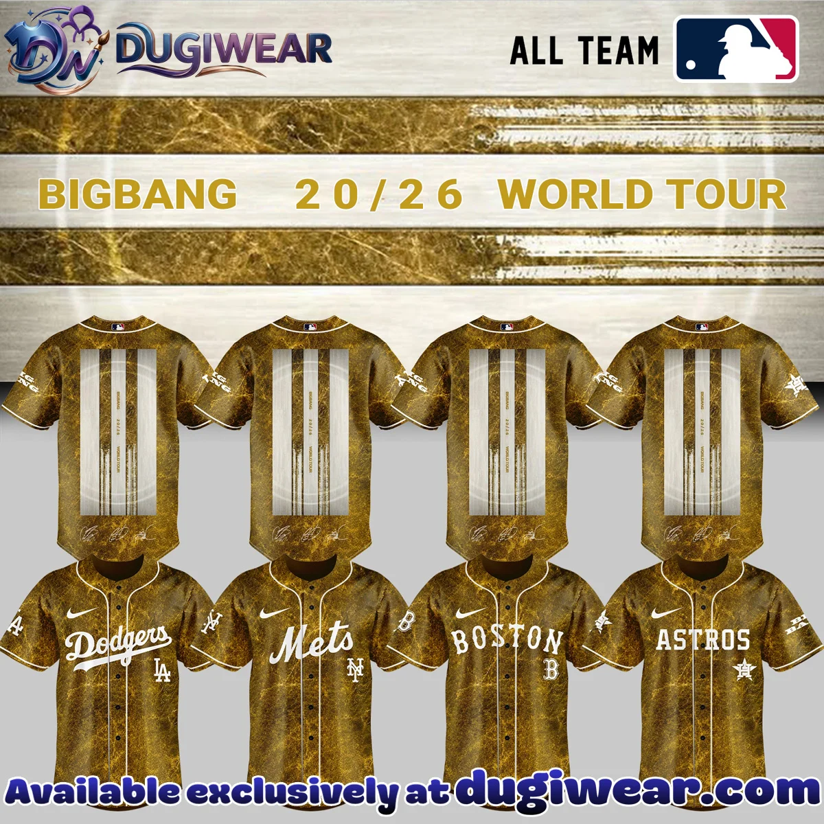 MLB All Team x BIGBANG WORLD TOUR Baseball Jersey - Variant 4