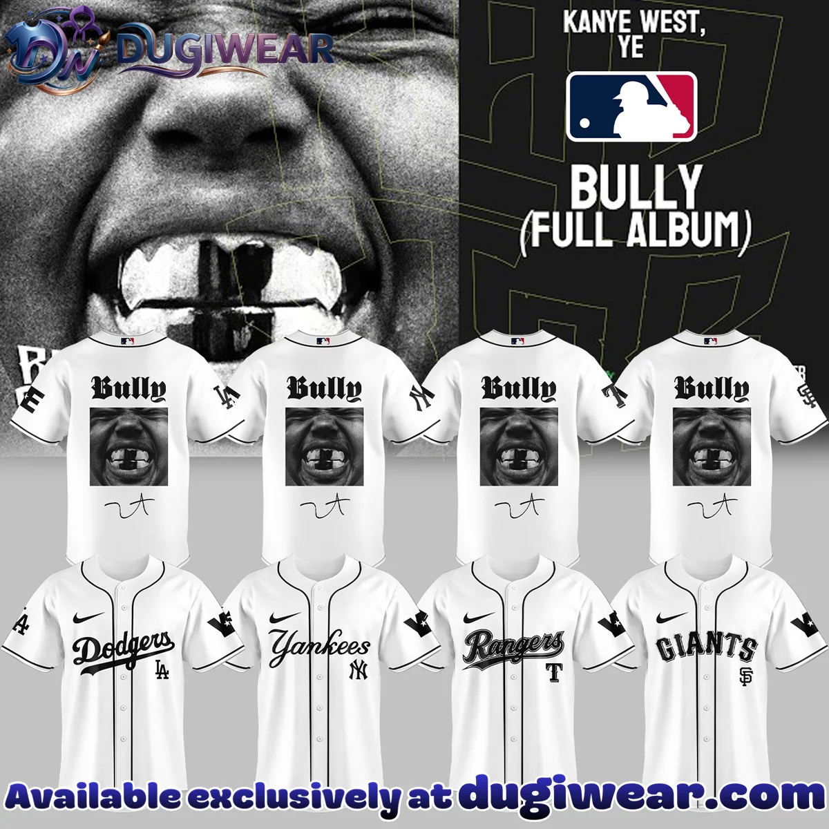 MLB ALL TEAMS x Kanye West Ye Live Concert Tour Jersey (Style 2)