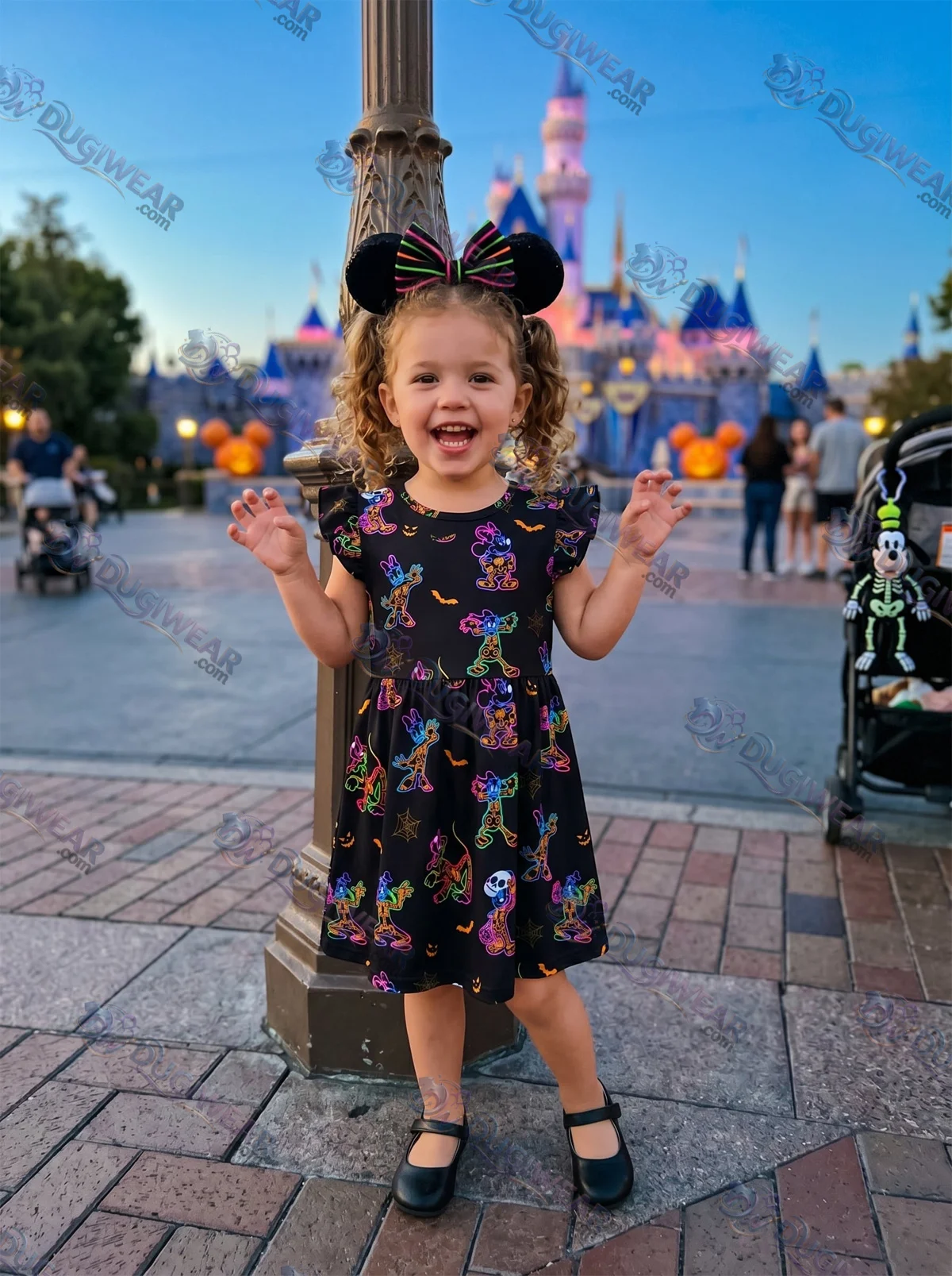 Nightmare Before Christmas Twirl Skater Dress, Disney Parks Outfit for Girls, Disney Halloween Skater Dress