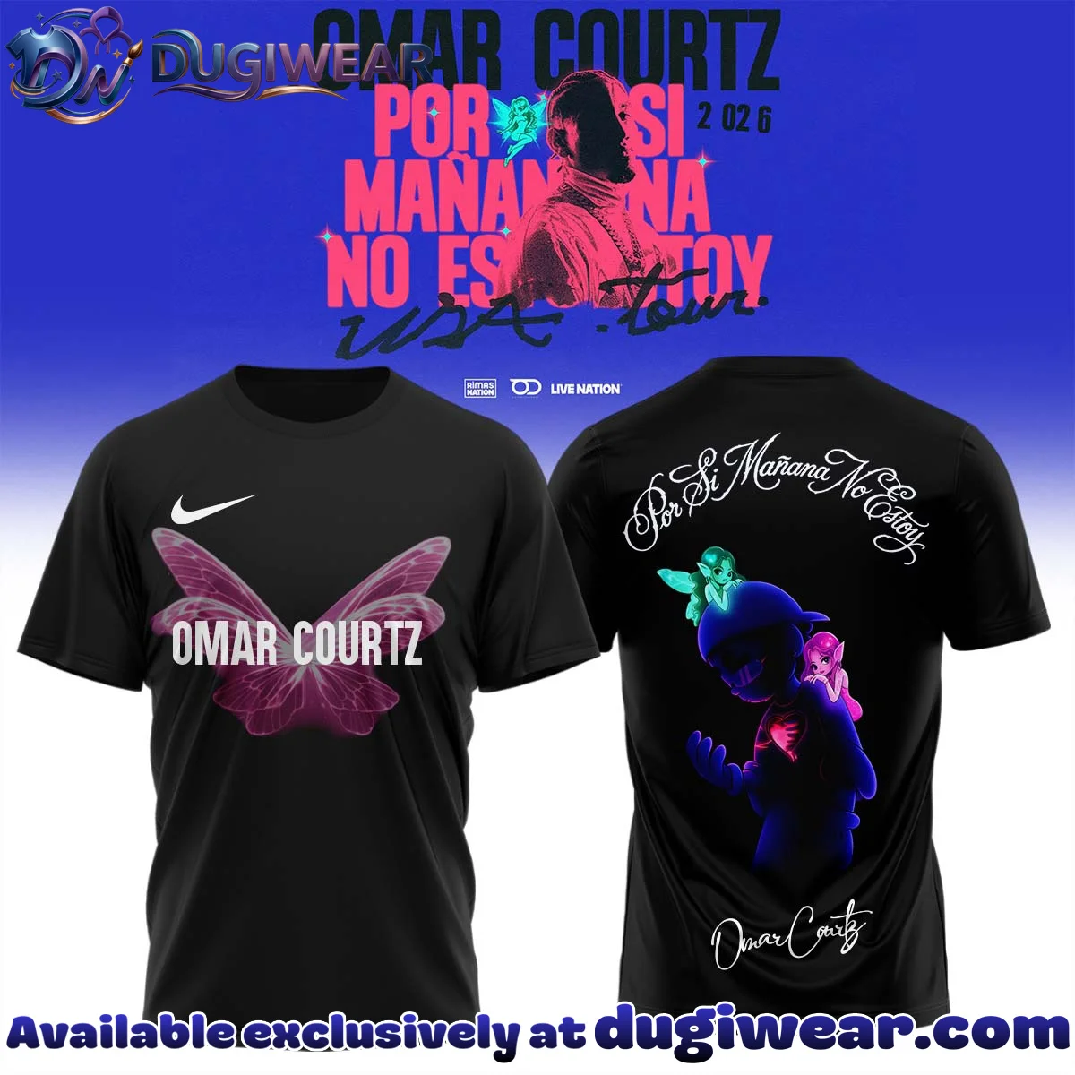 Omar Courtz Por Si Mañana No Estoy World Tour Signed Shirt & Hoodie - Series 1