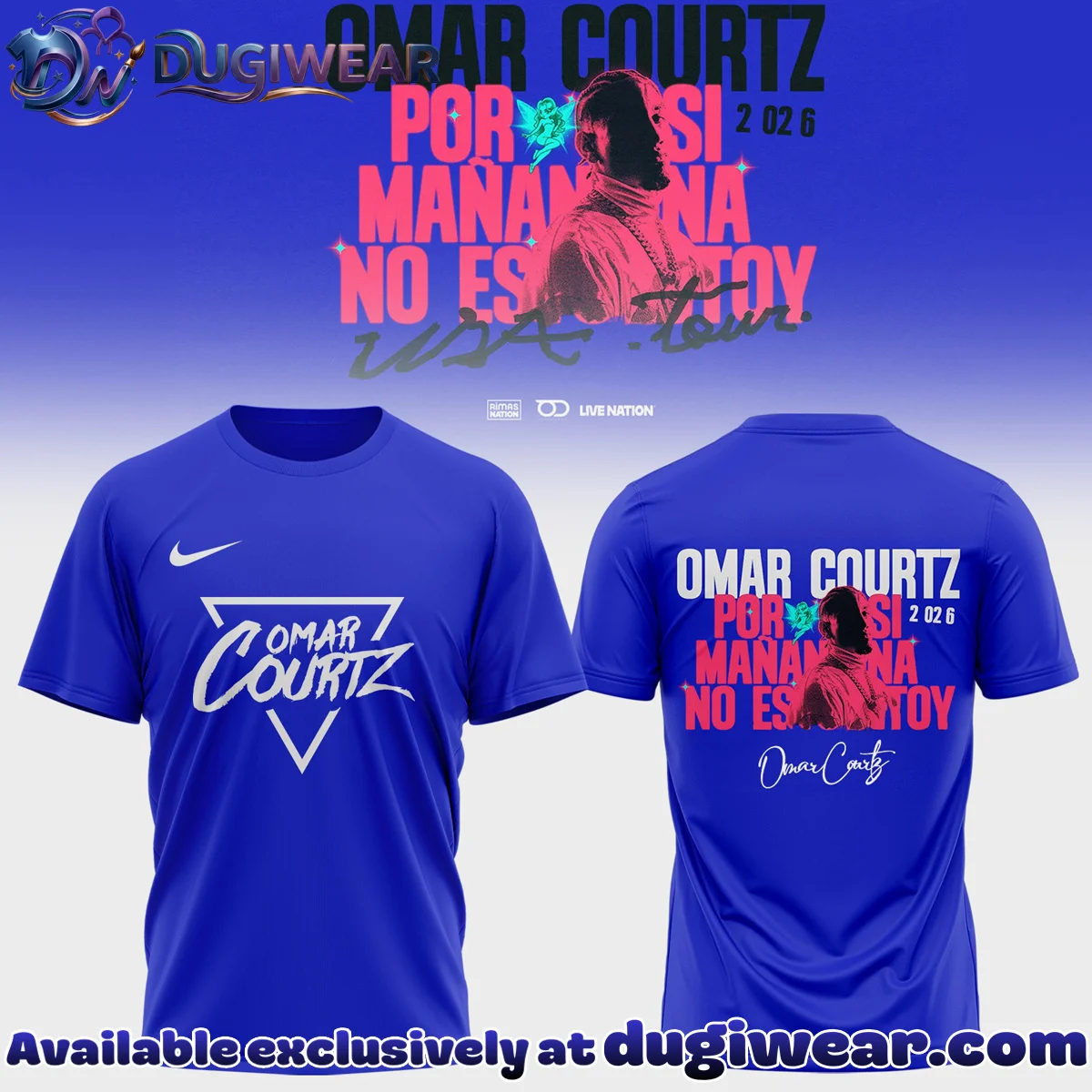 Omar Courtz Por Si Mañana No Estoy World Tour Signed Shirt & Hoodie (Style 2)