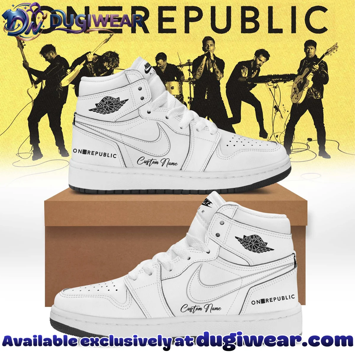 OneRepublic Custom Air Force 1 & Jordan 1 Shoes (Release 4)