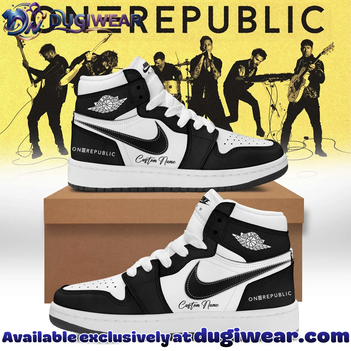 OneRepublic Custom Air Force 1 & Jordan 1 Shoes (Style 8)