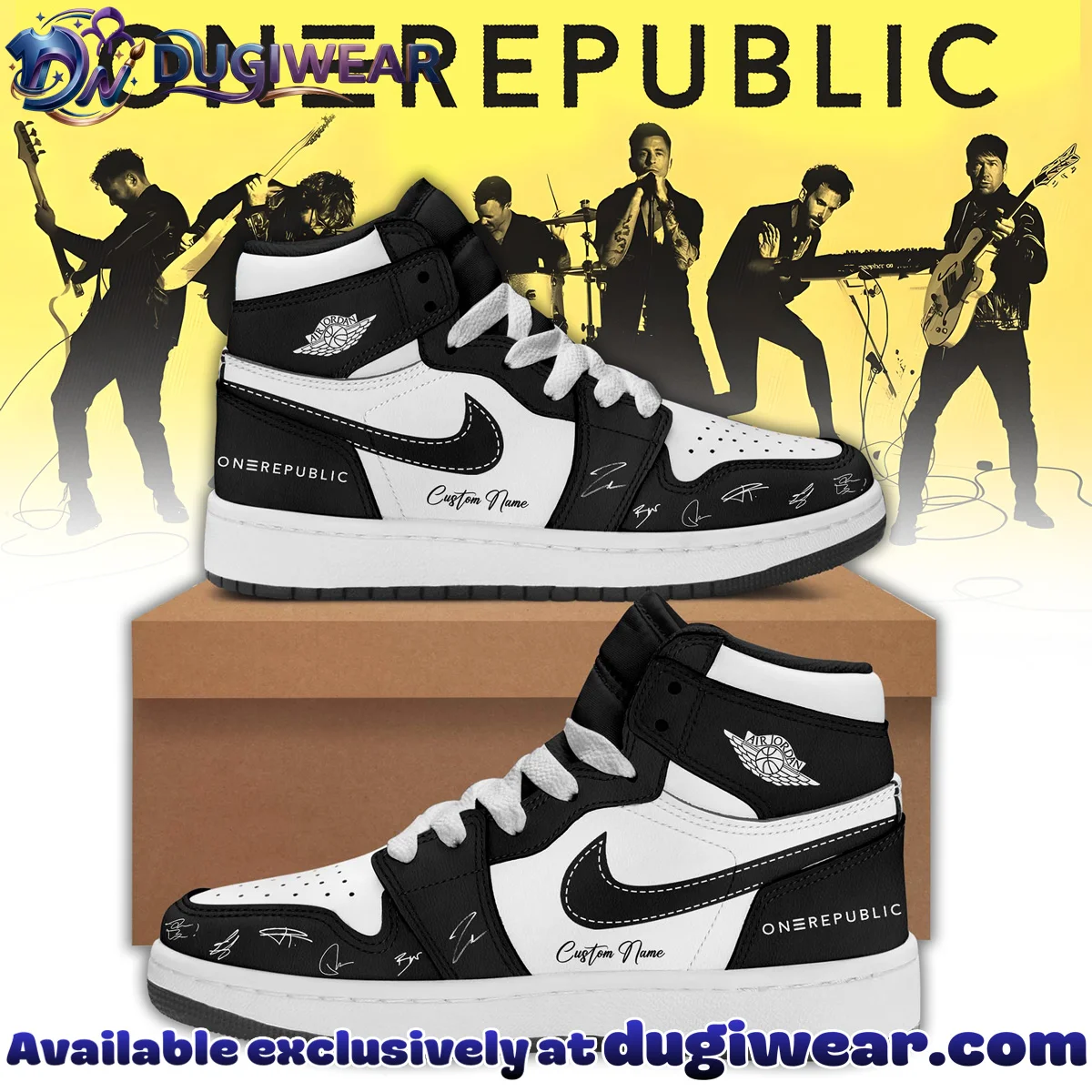 OneRepublic Custom Air Force 1 & Jordan 1 Shoes - Variant 2