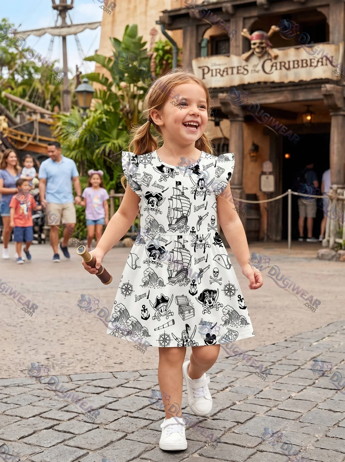 Pirate Mickey Twirl Skater Dress, Disney Parks Outfit for Girls, Pirate Disney Skater Dress Pirate Mickey Twirl Skater Dress, Disney Parks Outfit for Girls, Pirate Disney Skater Dress
