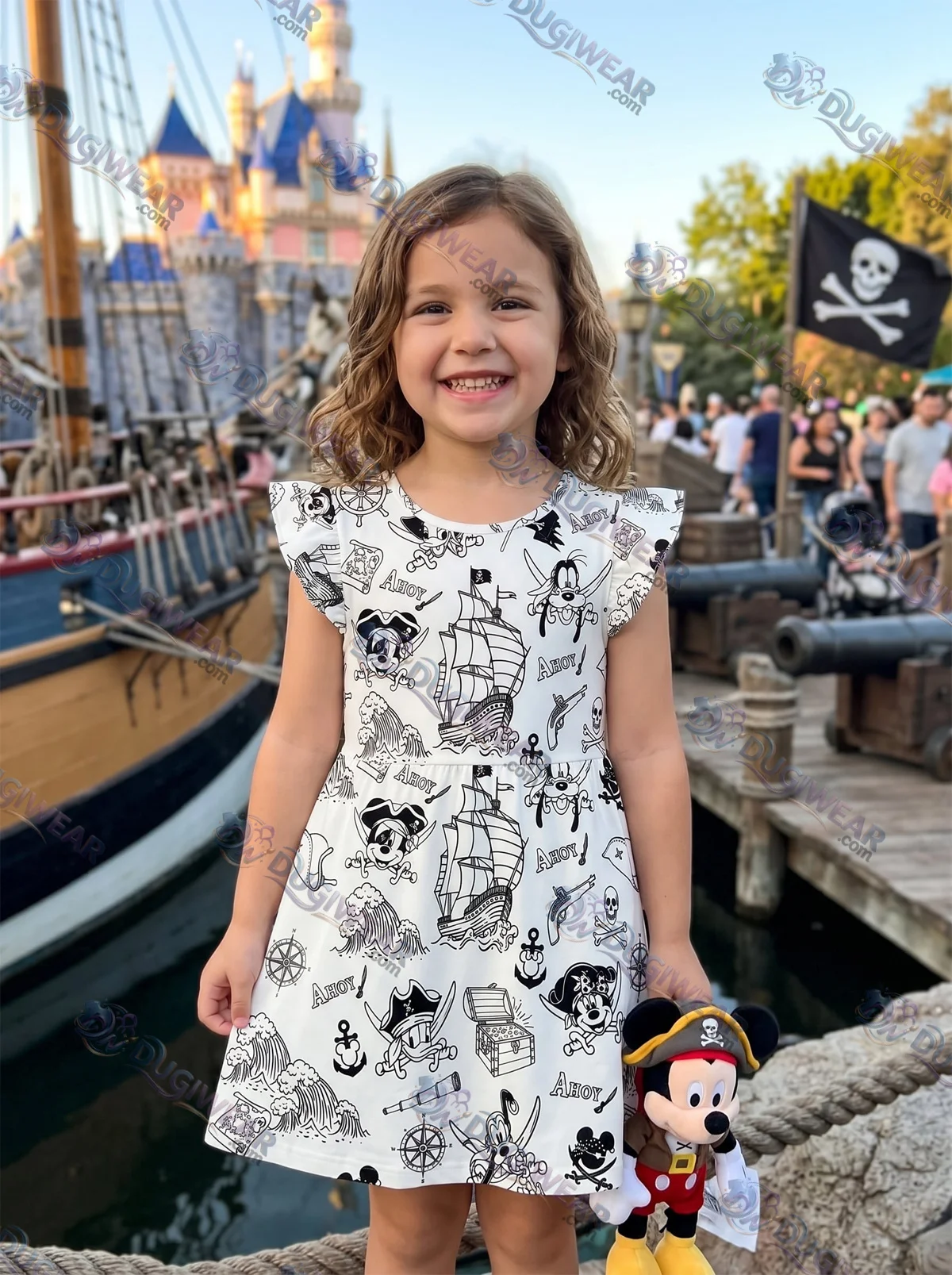 Pirate Mickey Twirl Skater Dress, Disney Parks Outfit for Girls, Pirate Disney Skater Dress Pirate Mickey Twirl Skater Dress, Disney Parks Outfit for Girls, Pirate Disney Skater Dress