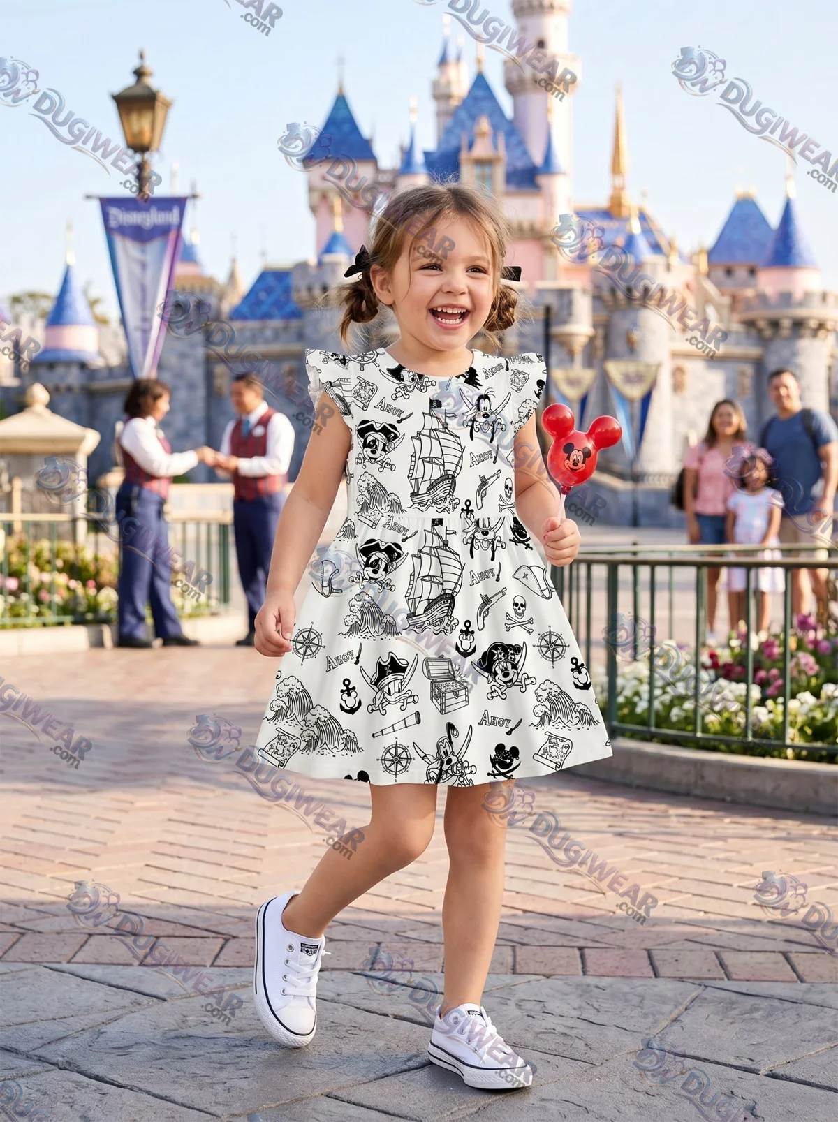 Pirate Mickey Twirl Skater Dress, Disney Parks Outfit for Girls, Pirate Disney Skater Dress Pirate Mickey Twirl Skater Dress, Disney Parks Outfit for Girls, Pirate Disney Skater Dress