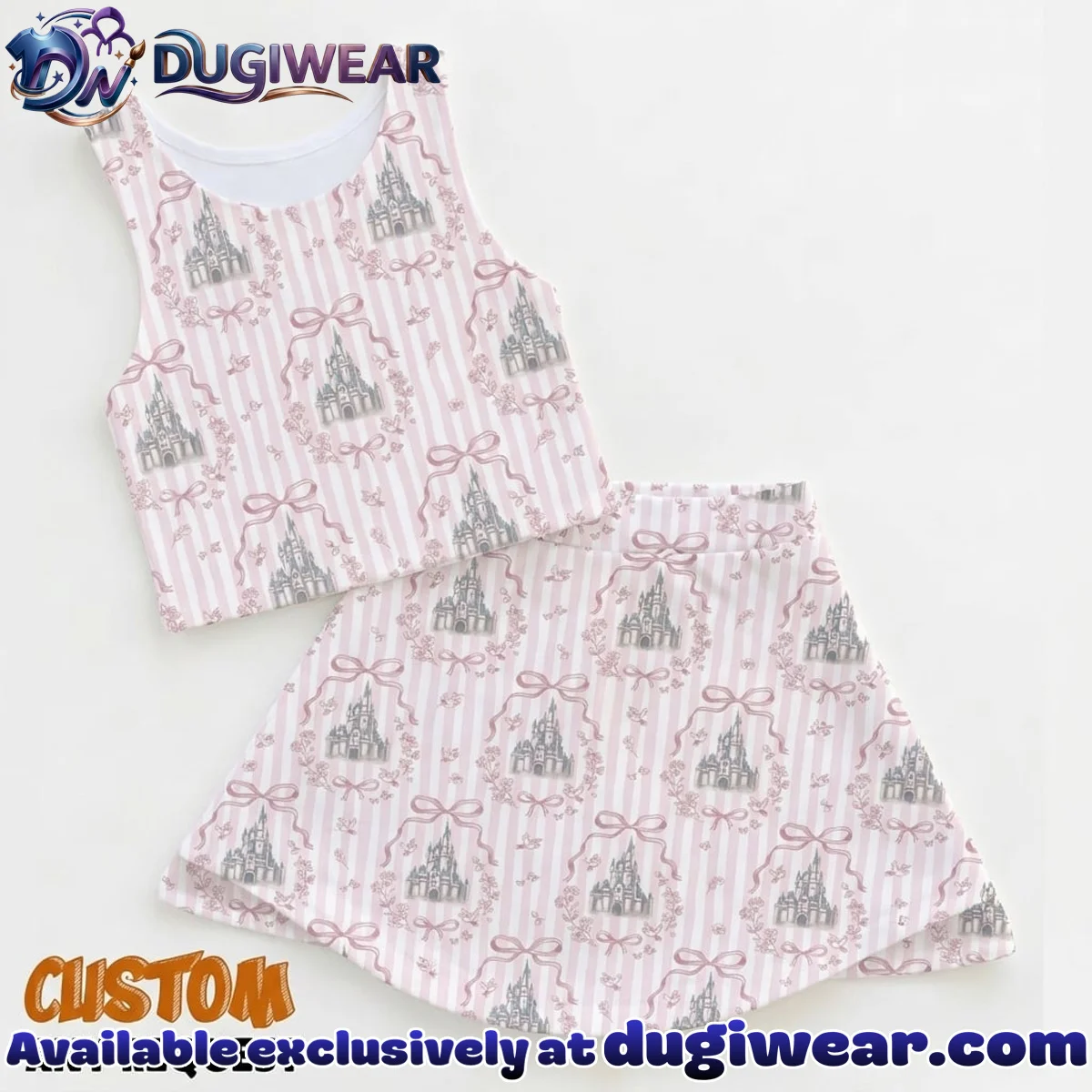 Princess Castle Dress Set, Disney Park Vacation Outfit, Coquette Bow Family Matching Clothes