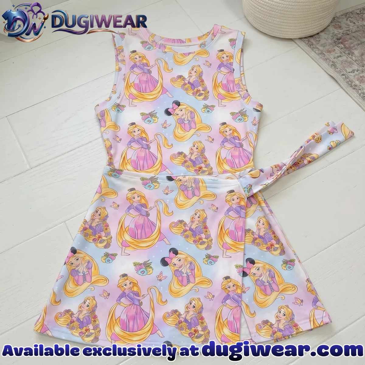 Rapunzel Athletic Dress - Tennis Dress Skirt, Disney Park Vacation Outfit, Rapunzel Skort Dress