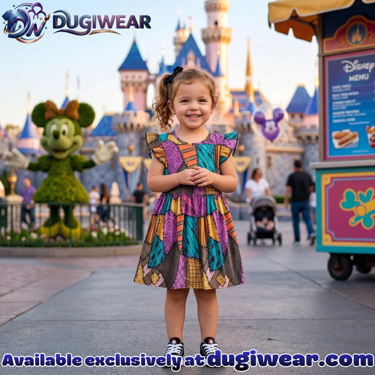 Sally Ruffle Skater Dress, The Nightmare Before Christmas Halloween Cosplay Skater Dress Sally Ruffle Skater Dress, The Nightmare Before Christmas Halloween Cosplay Skater Dress