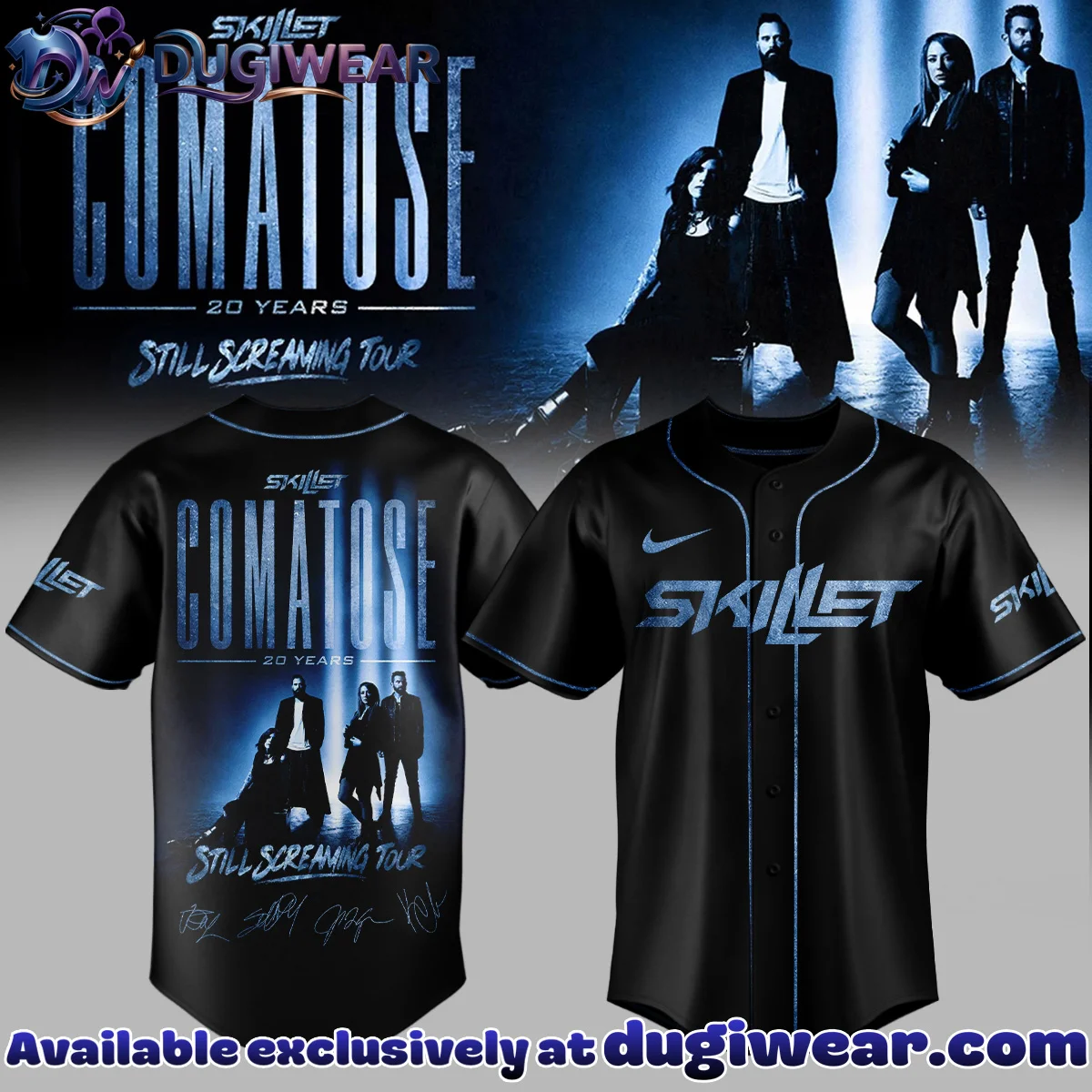 Skillet Comatose Still Screaming Tour Baseball Jersey [Batch 4]