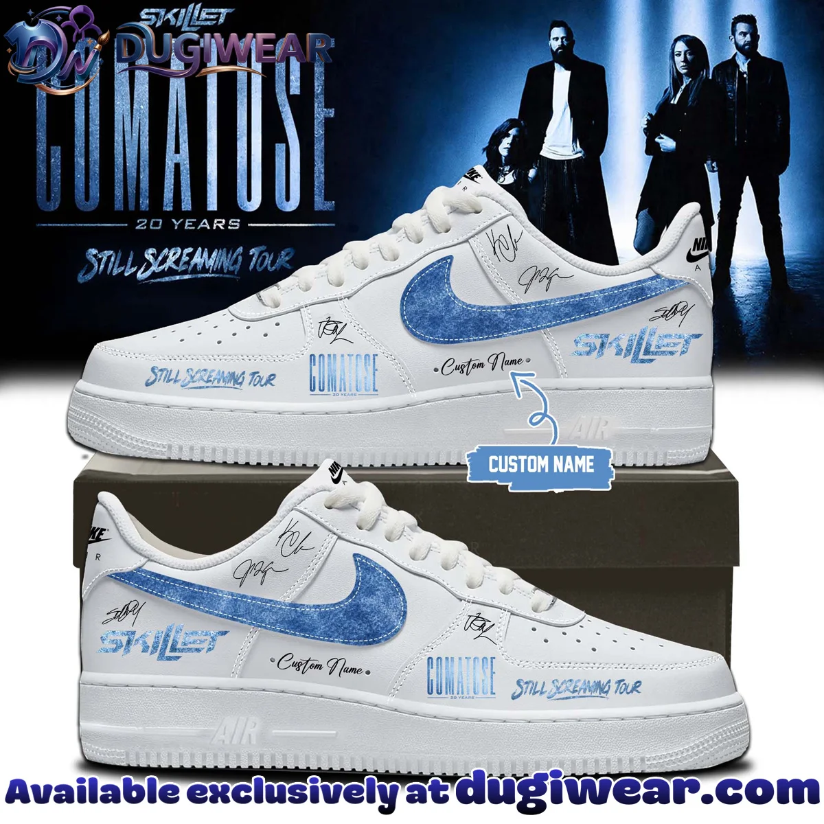 Skillet Comatose Still Screaming Tour Custom Air Force 1 & Jordan 1 Shoes (Design 18)