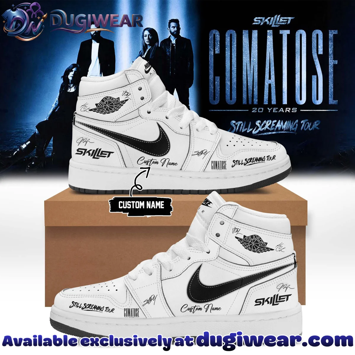 Skillet Comatose Still Screaming Tour Custom Air Force 1 & Jordan 1 Shoes (Design 20)