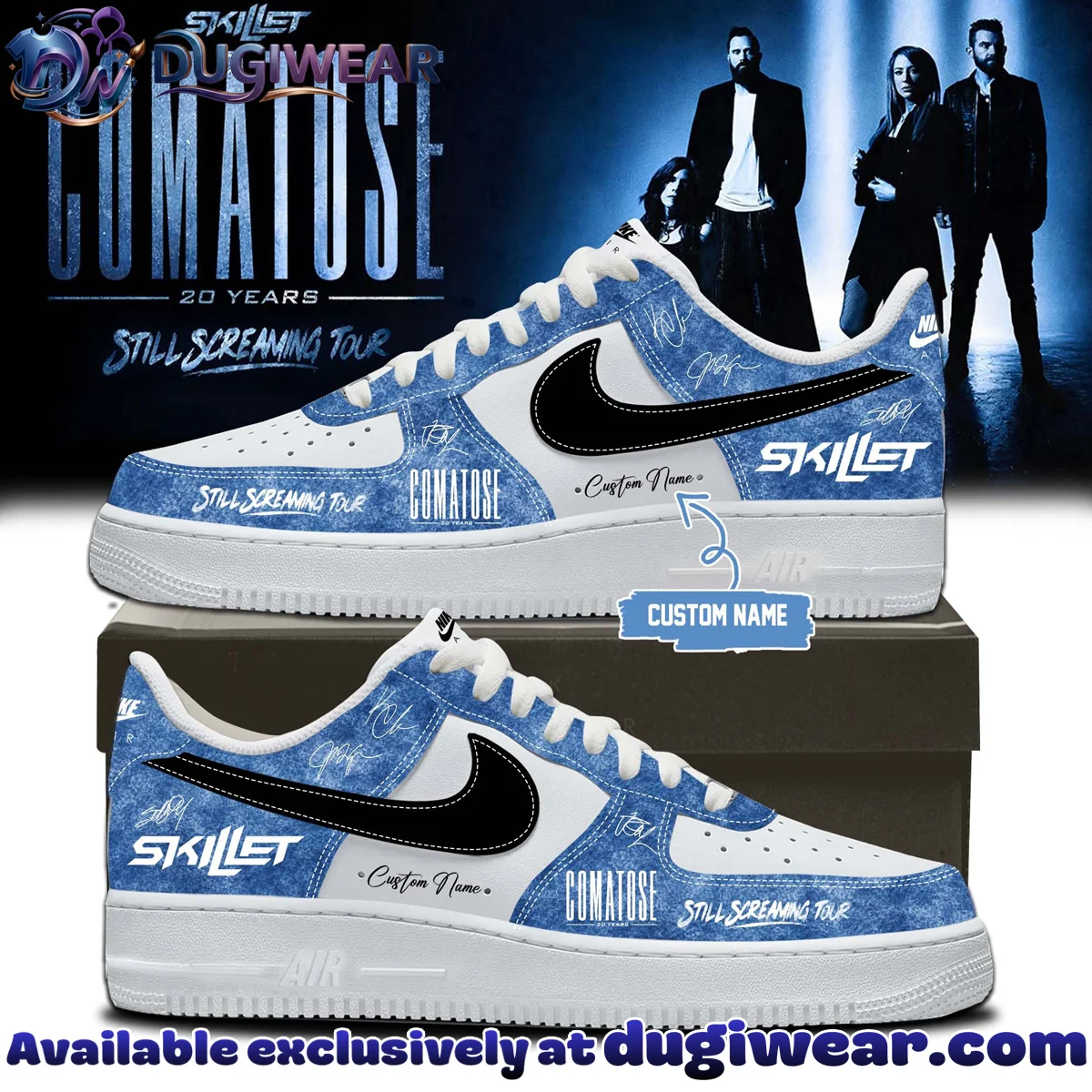 Skillet Comatose Still Screaming Tour Custom Air Force 1 & Jordan 1 Shoes (Design 8)