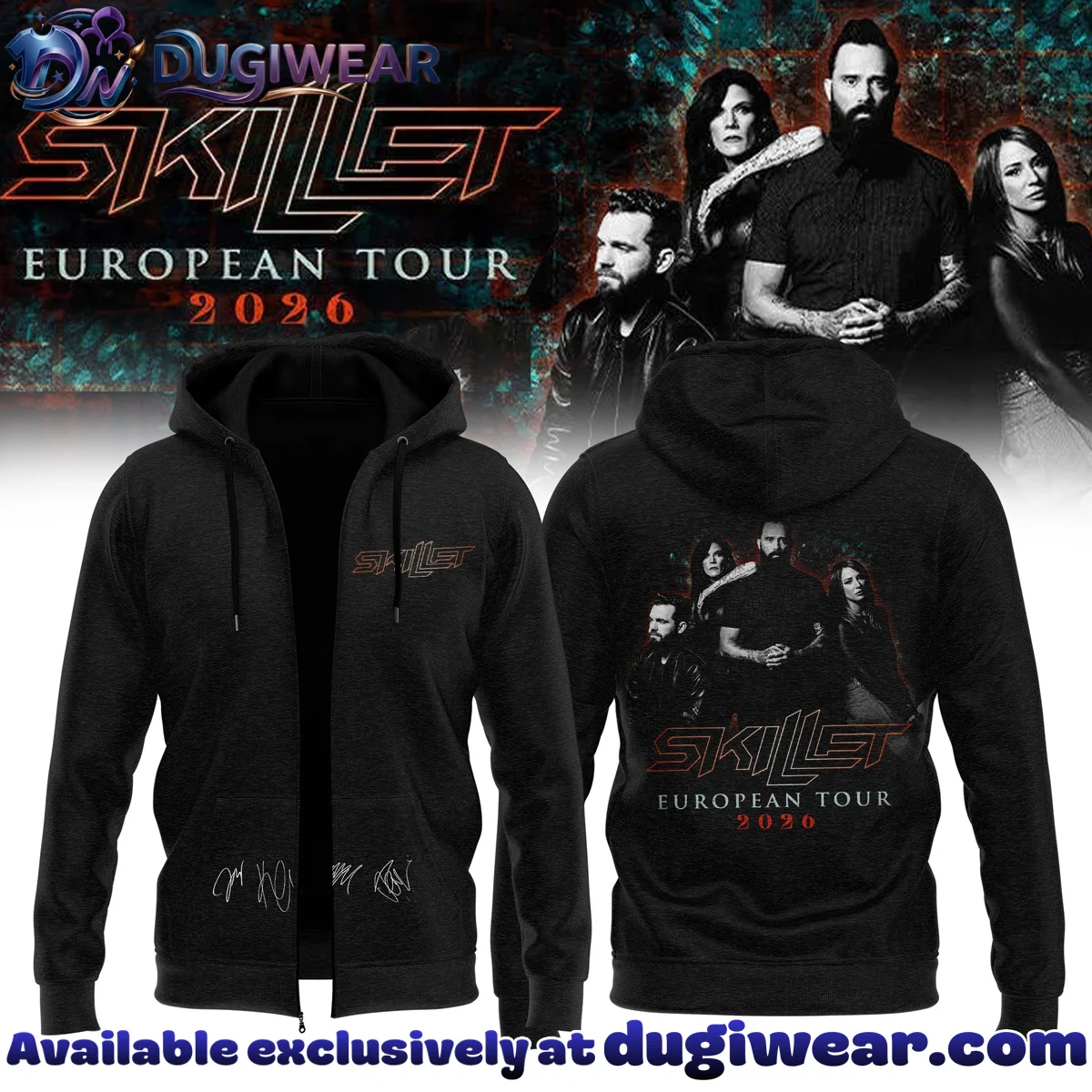 SKILLET EUROPEAN TOUR Shirt & Hoodie [Drop 8]