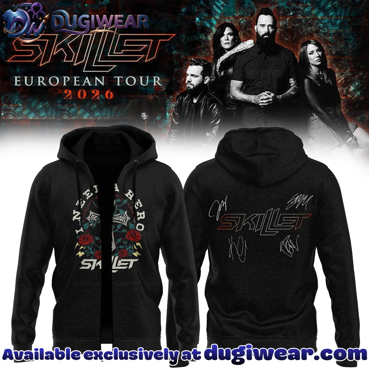 SKILLET EUROPEAN TOUR Shirt & Hoodie (Release 9)