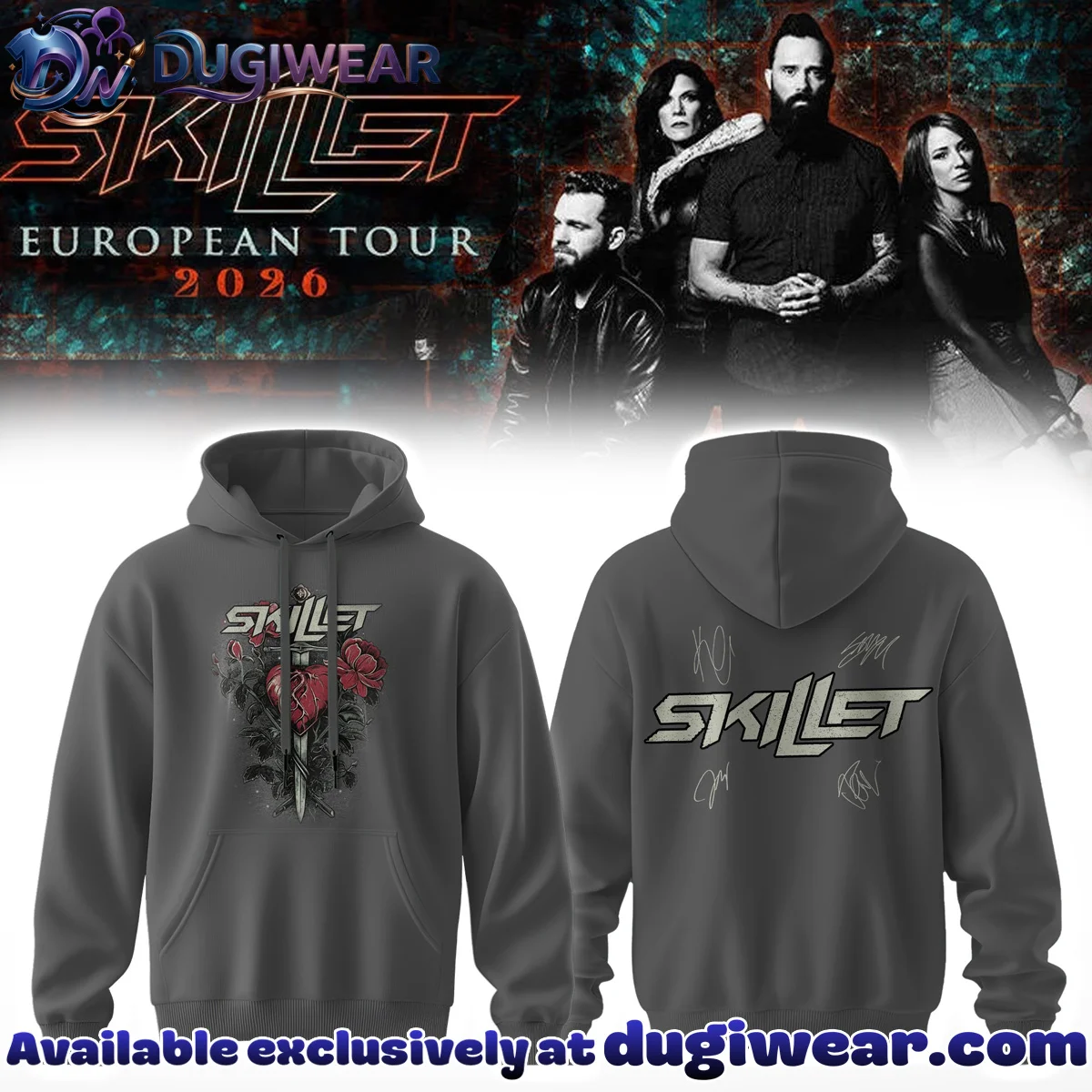 Skillet European Tour Shirt & Hoodie - Variant 5