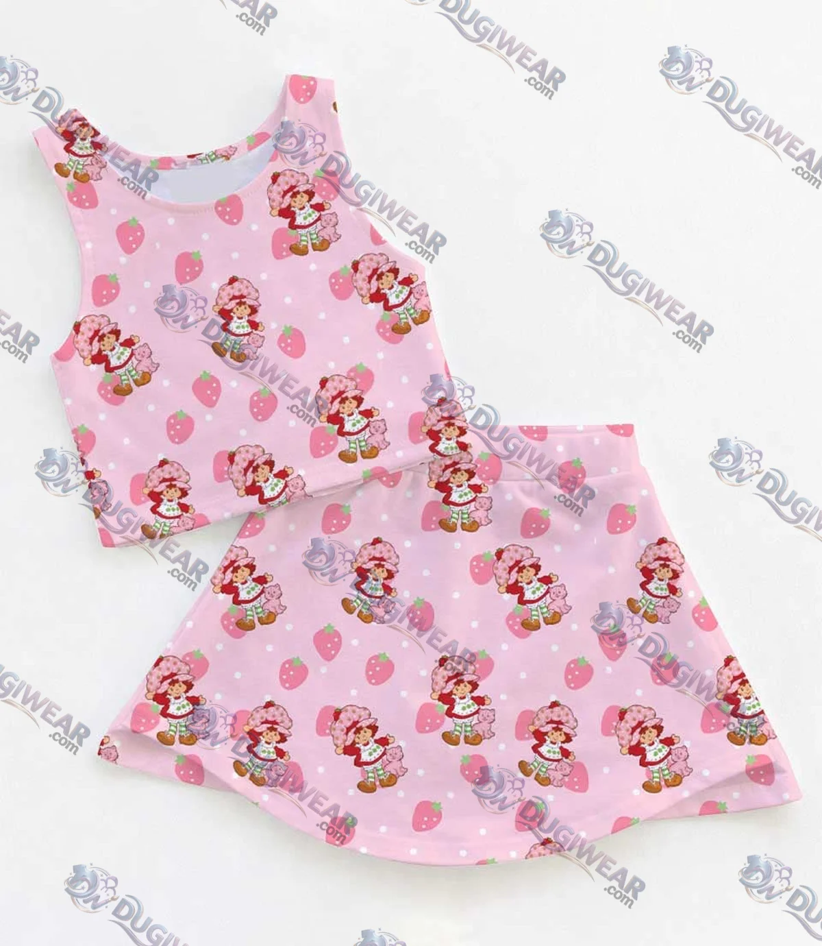 Strawberry Shortcake Pink Dress, Cute Character Vacation Outfit