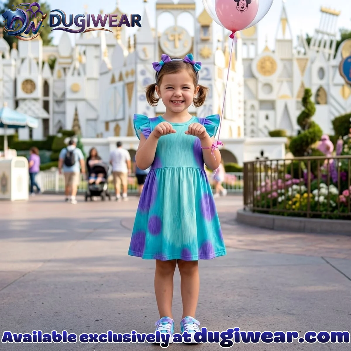 Sulley Ruffle Skater Dress, Monsters Inc Disney Park Skater Dress, Sulley Park Vacation Outfit For Girls Sulley Ruffle Skater Dress, Monsters Inc Disney Park Skater Dress, Sulley Park Vacation Outfit For Girls